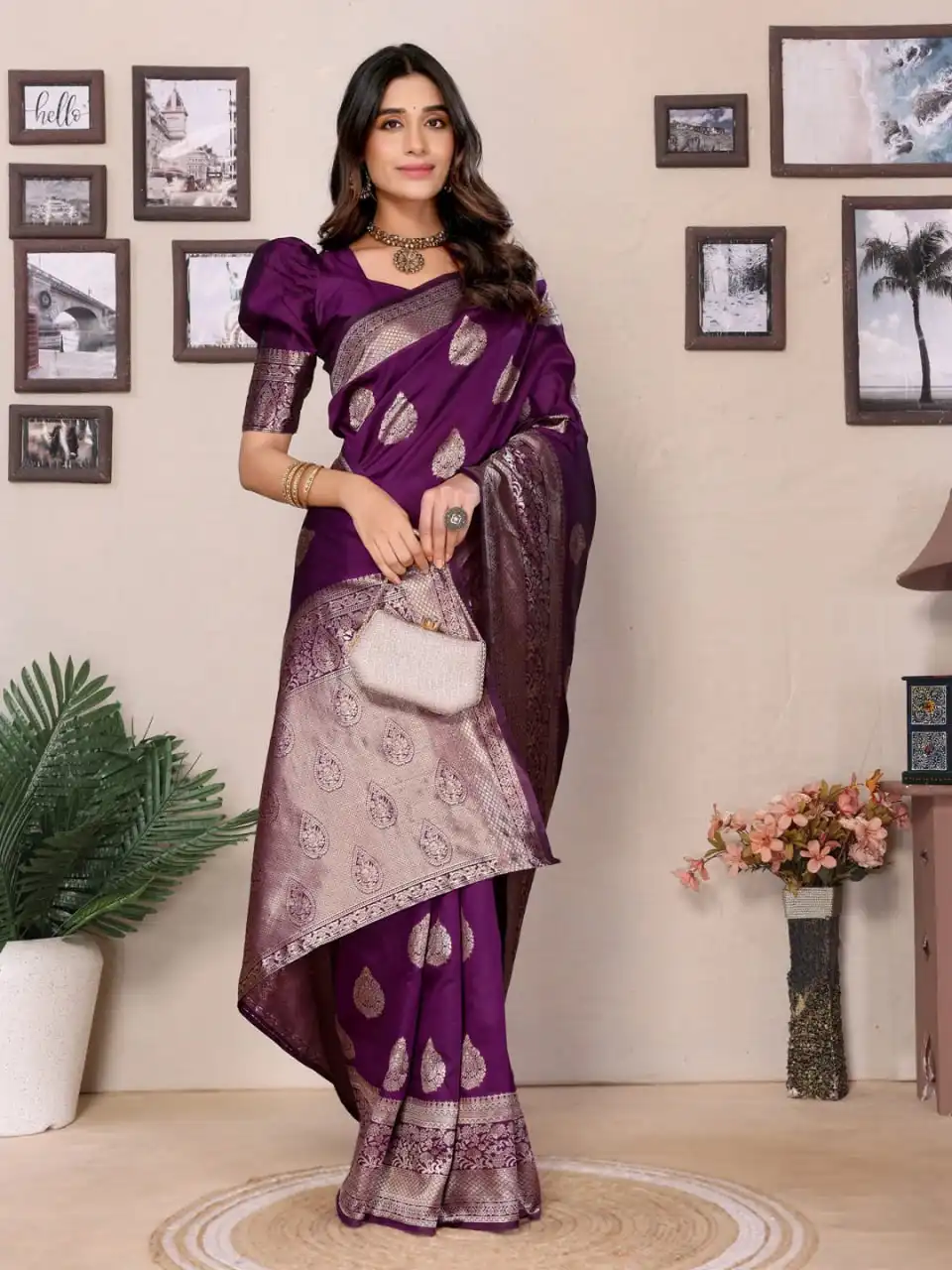 LFK 5228 Banarasi Soft Silk Festive Sarees Wholesale Online