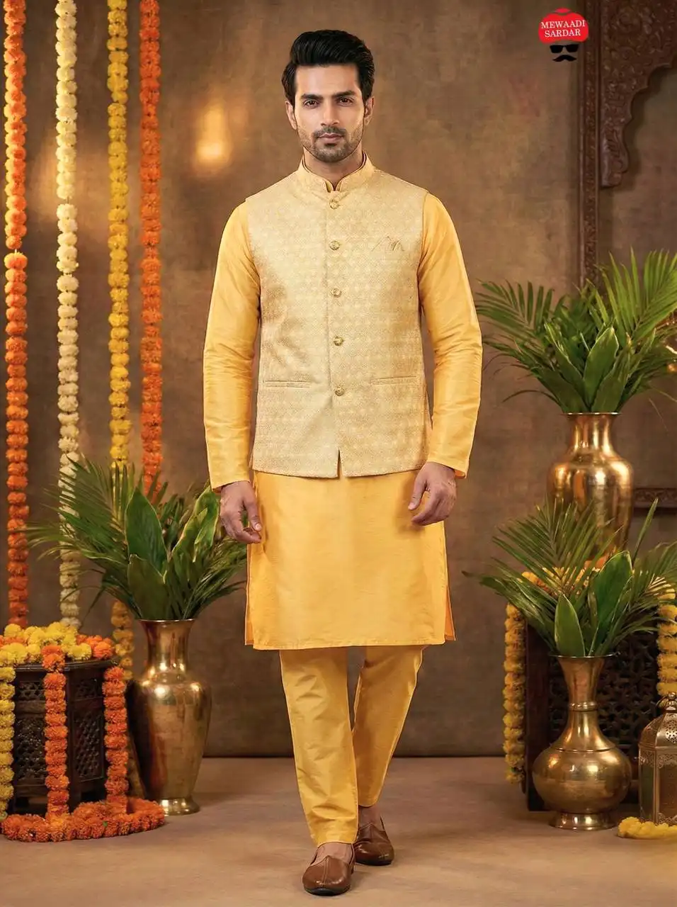 SS2016 Vol 12 Wedding Kurta Pajama Koti For Men