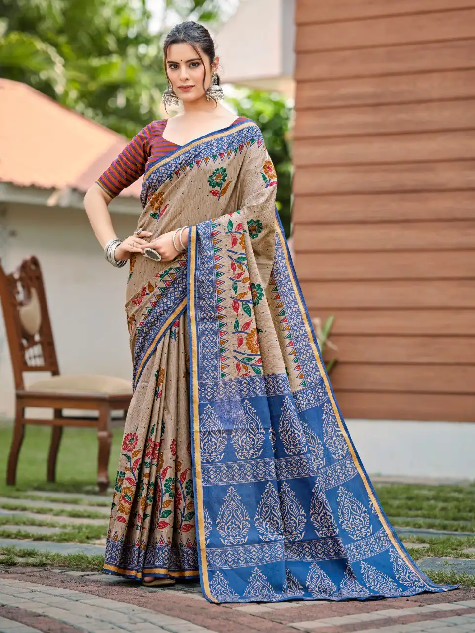 Lakhani Vol 20 Kalamkari Printed Saree Wholesale Market