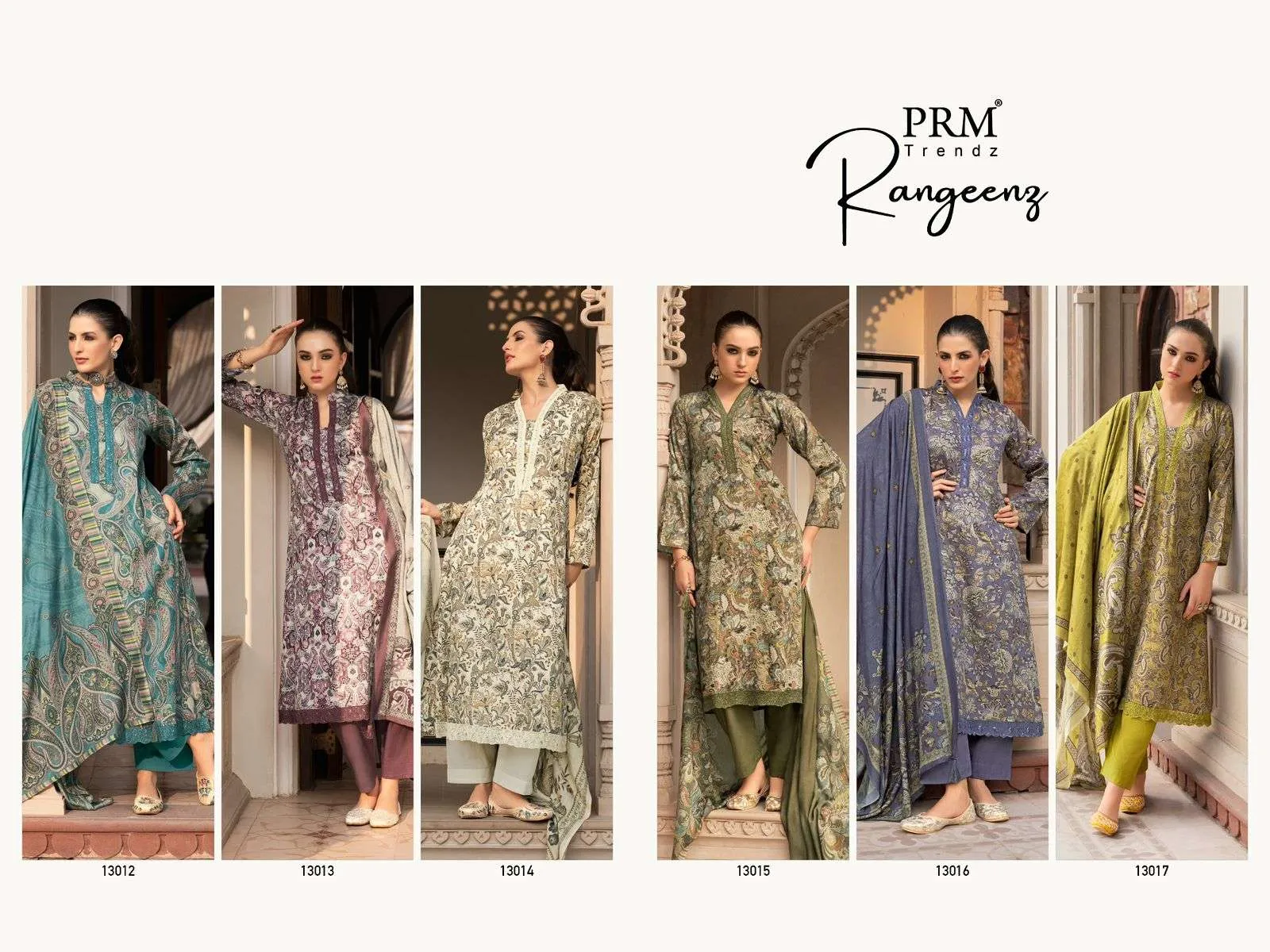 Prm Trendz Rangeenz Semi Stitched Suits