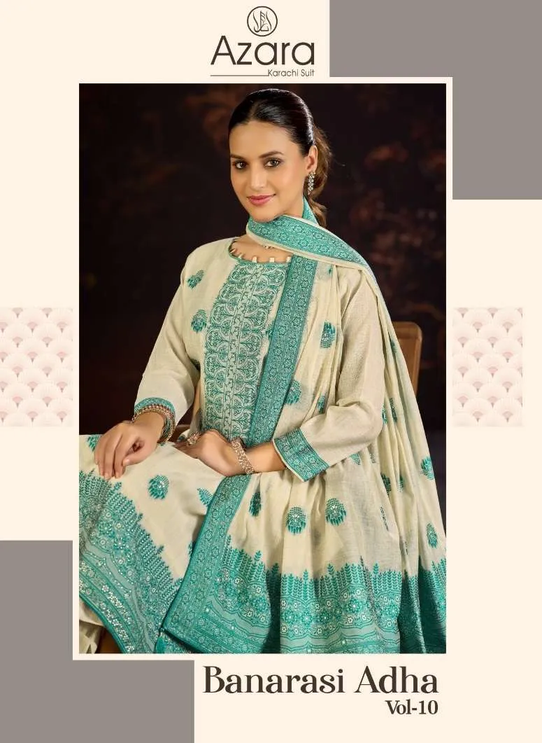 Radhika Fashion Banarashi Adah Vol 10 Semi Stitched Suits