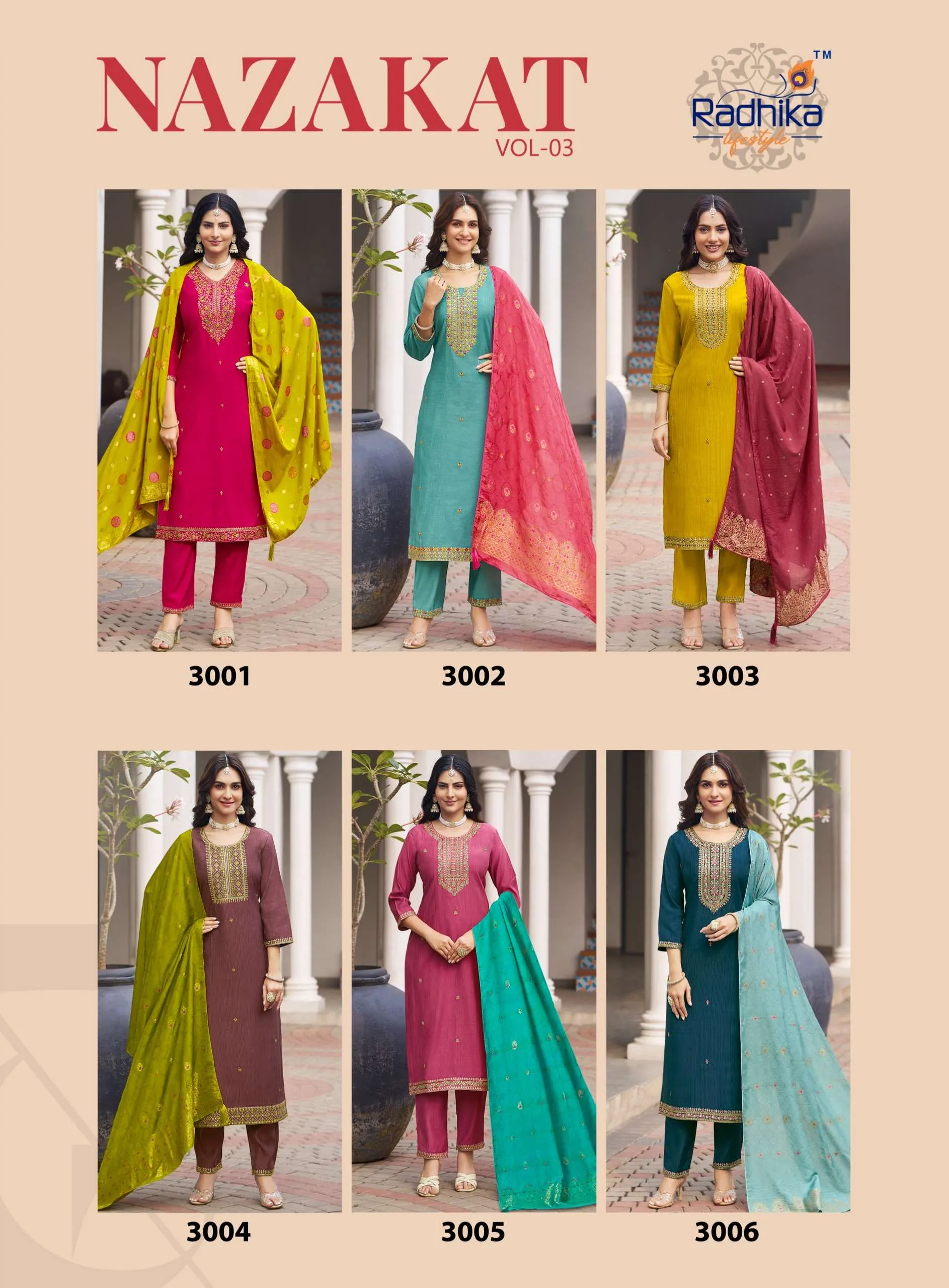 Radhika Life Style Nazakat Vol 3 Readymade Suits