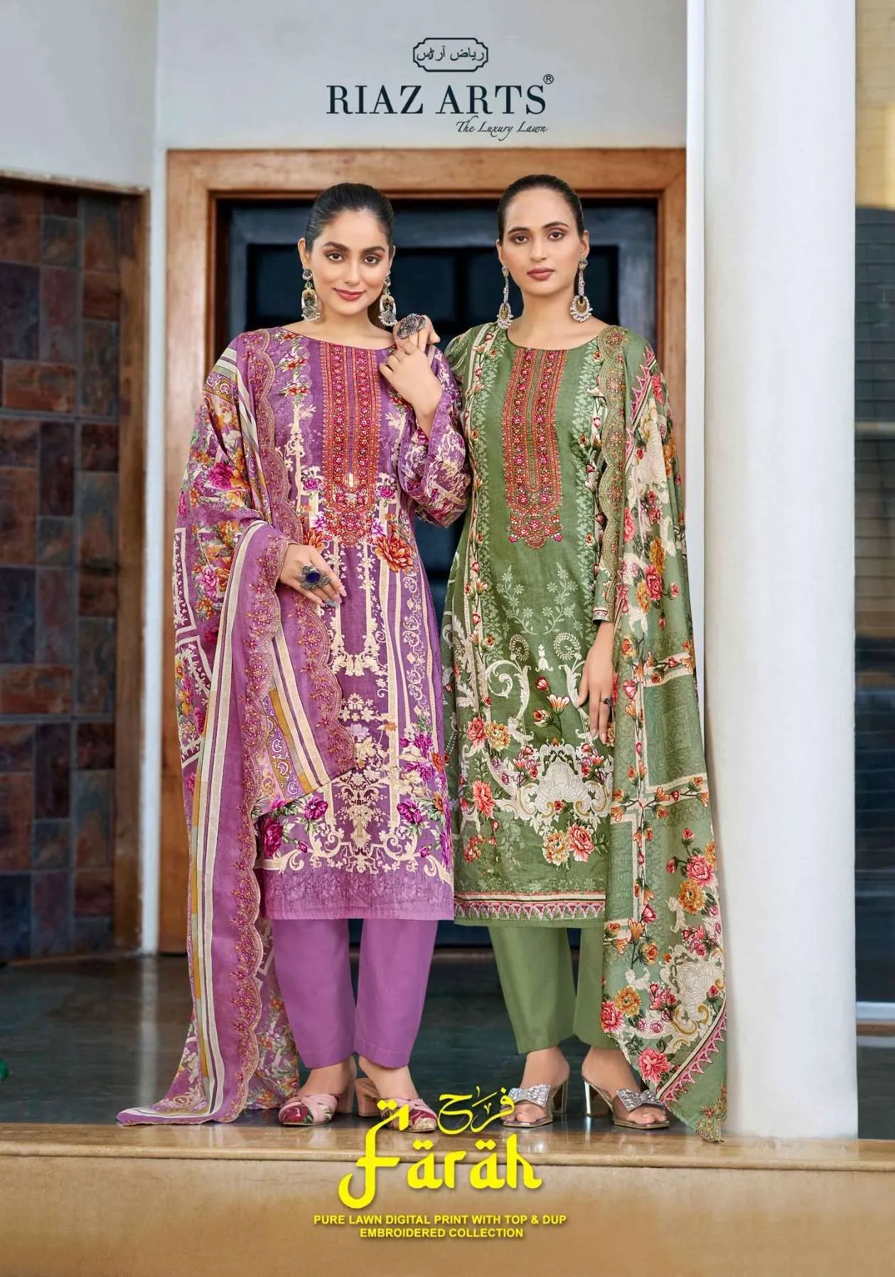 Riaz Arts Farah Semi Stitched Suits
