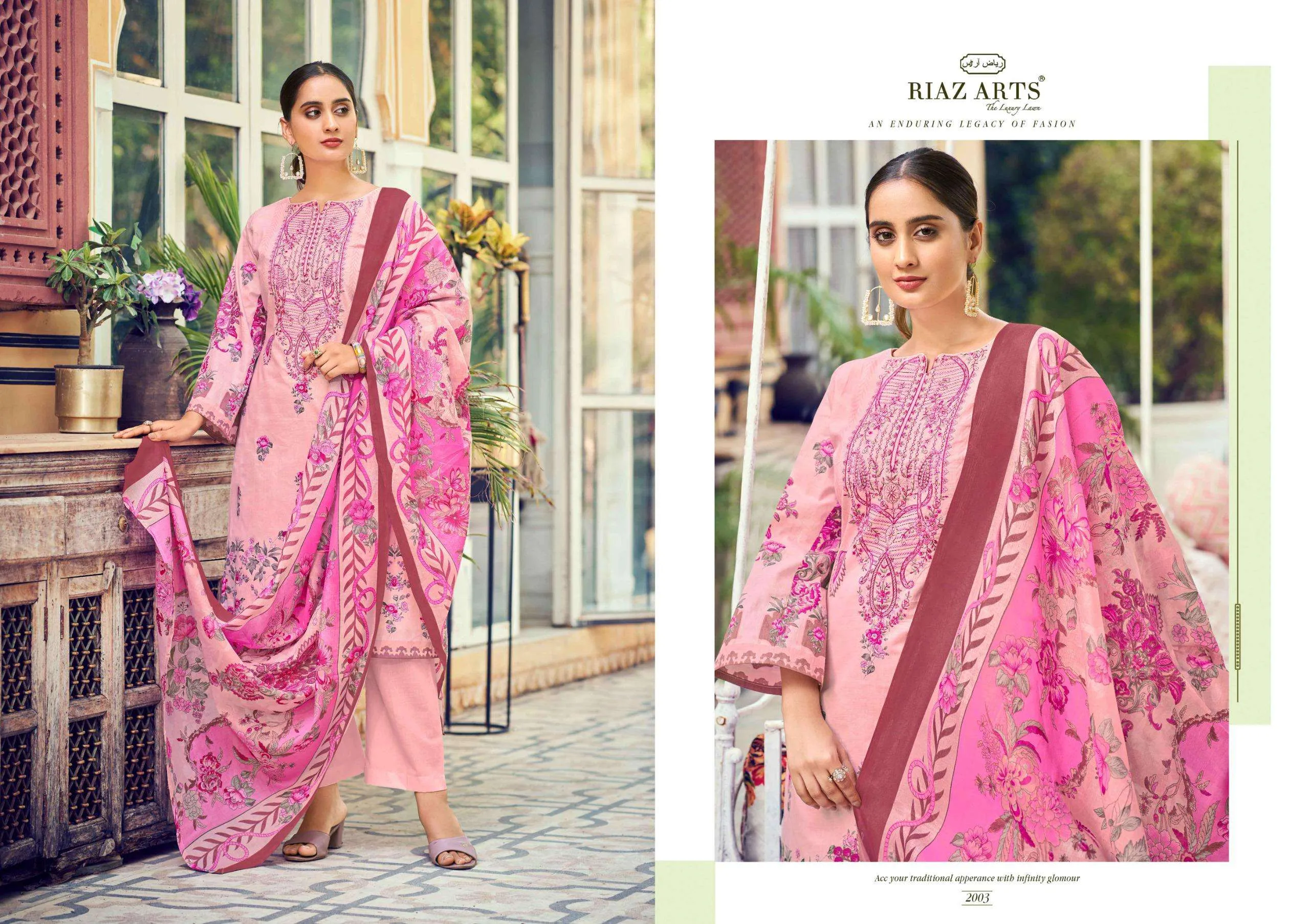 Riaz Arts Naksh Semi Stitched Suits