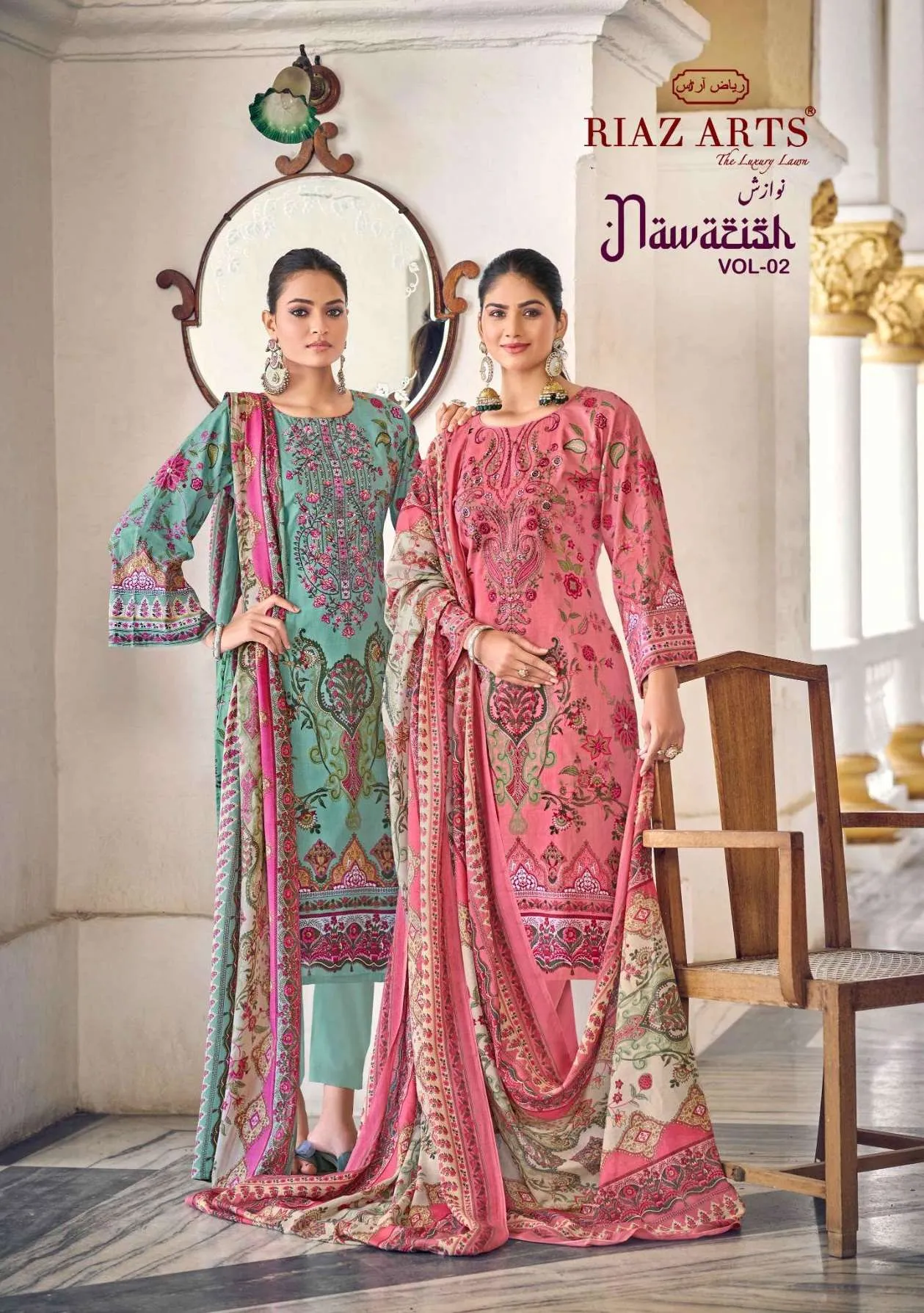 Riaz Arts Nawazish Vol 2 Semi Stitched Suits