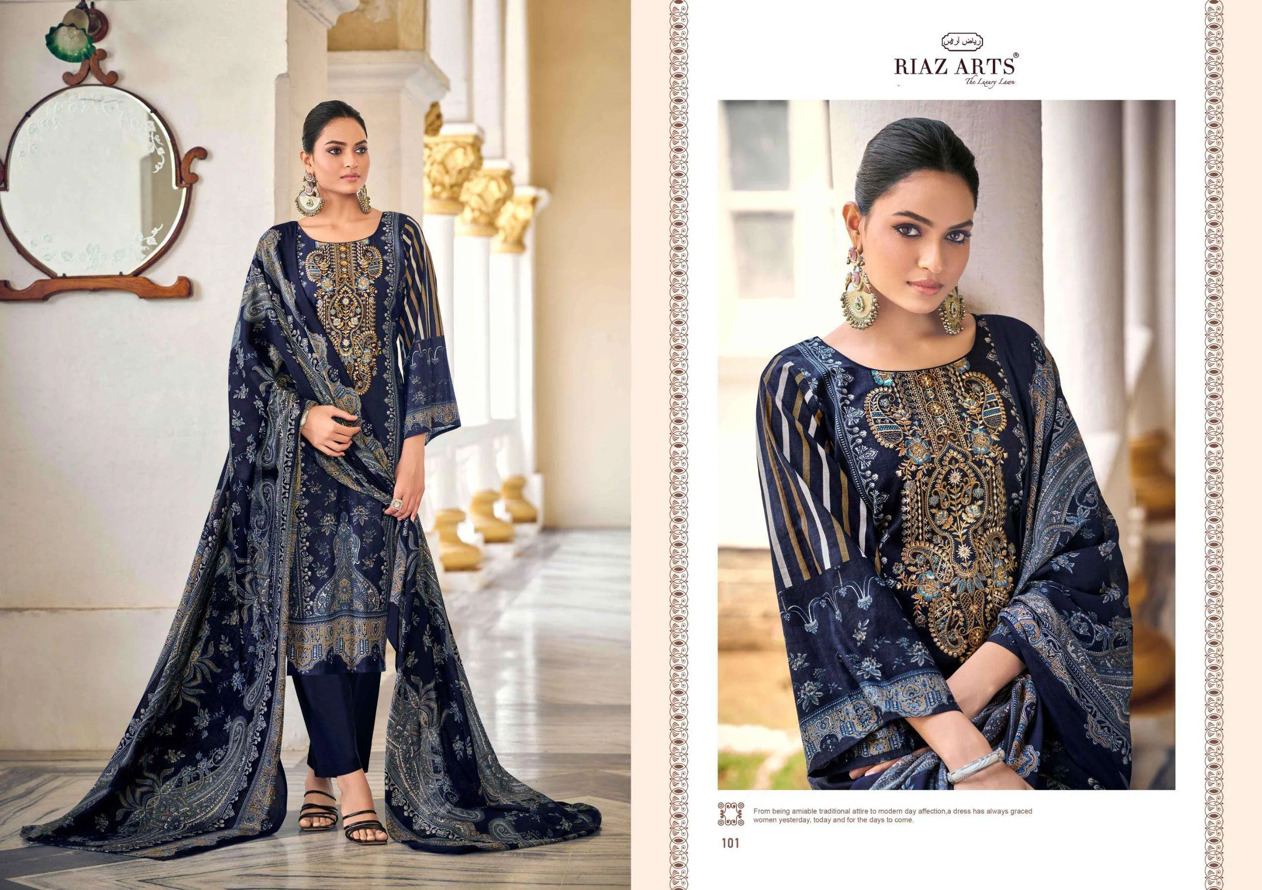 Riaz Arts Nawazish Vol 2 Semi Stitched Suits
