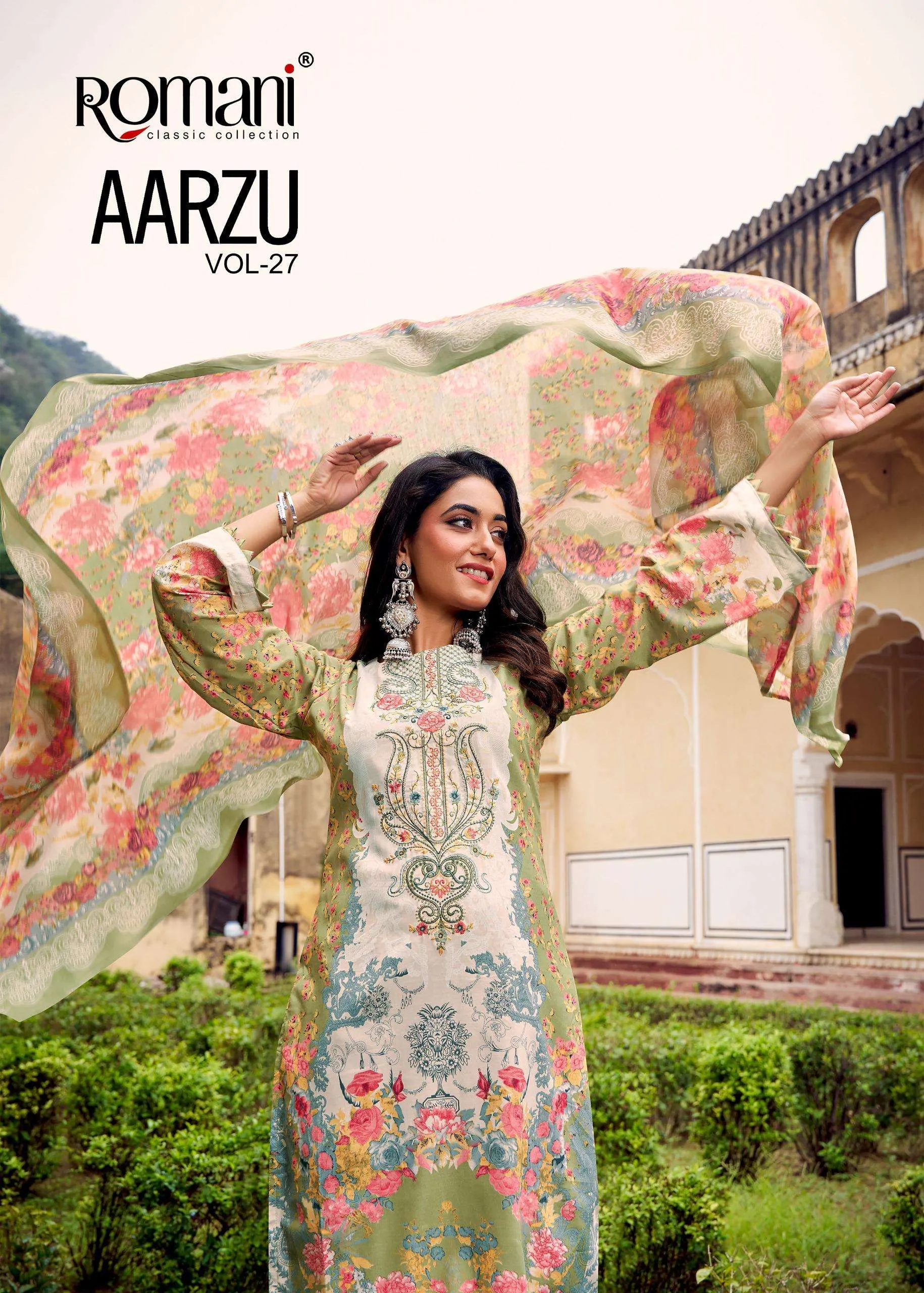Romani Aarzu Vol 27 Unstitched Suits