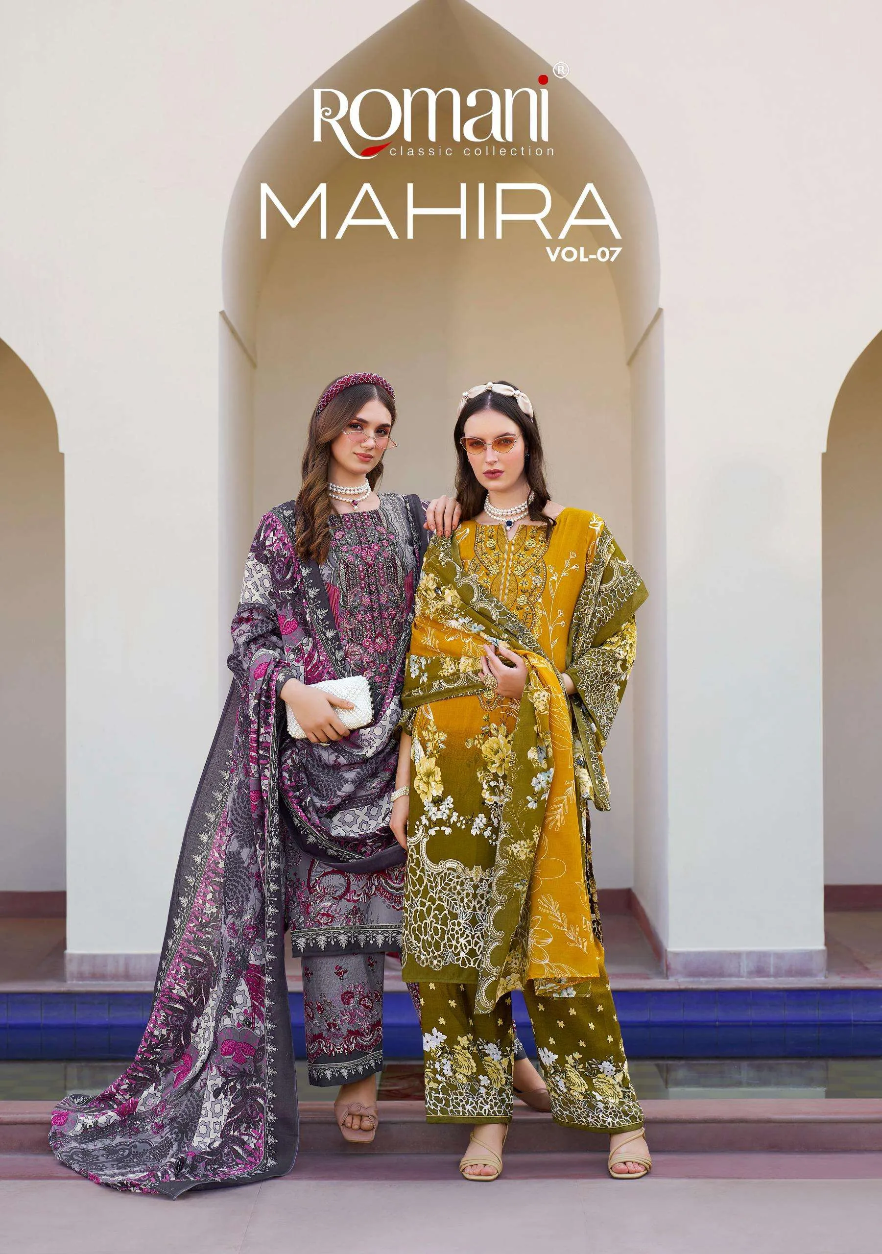 Romani Mahira Vol 7 Unstitched Suits