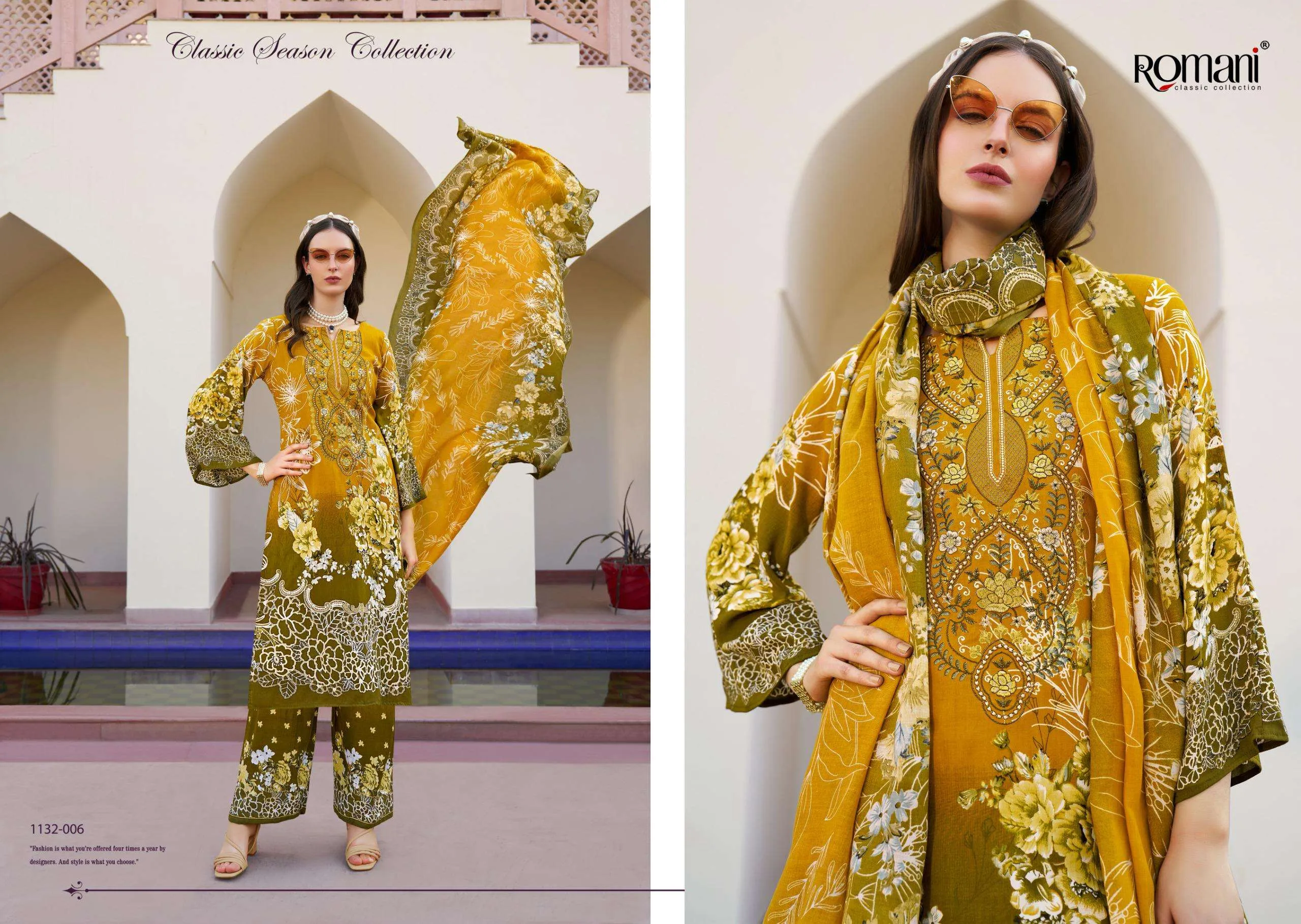 Romani Mahira Vol 7 Unstitched Suits