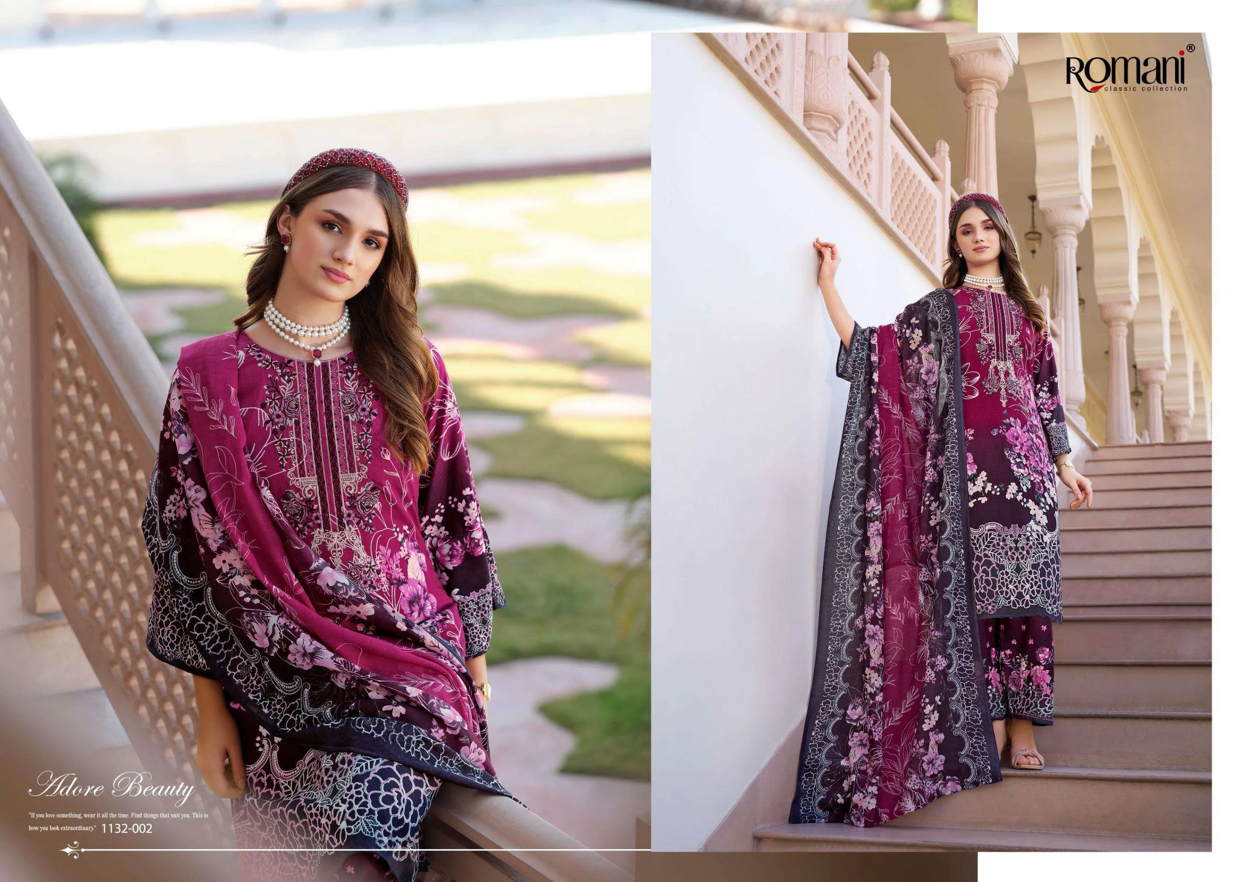 Romani Mahira Vol 7 Unstitched Suits