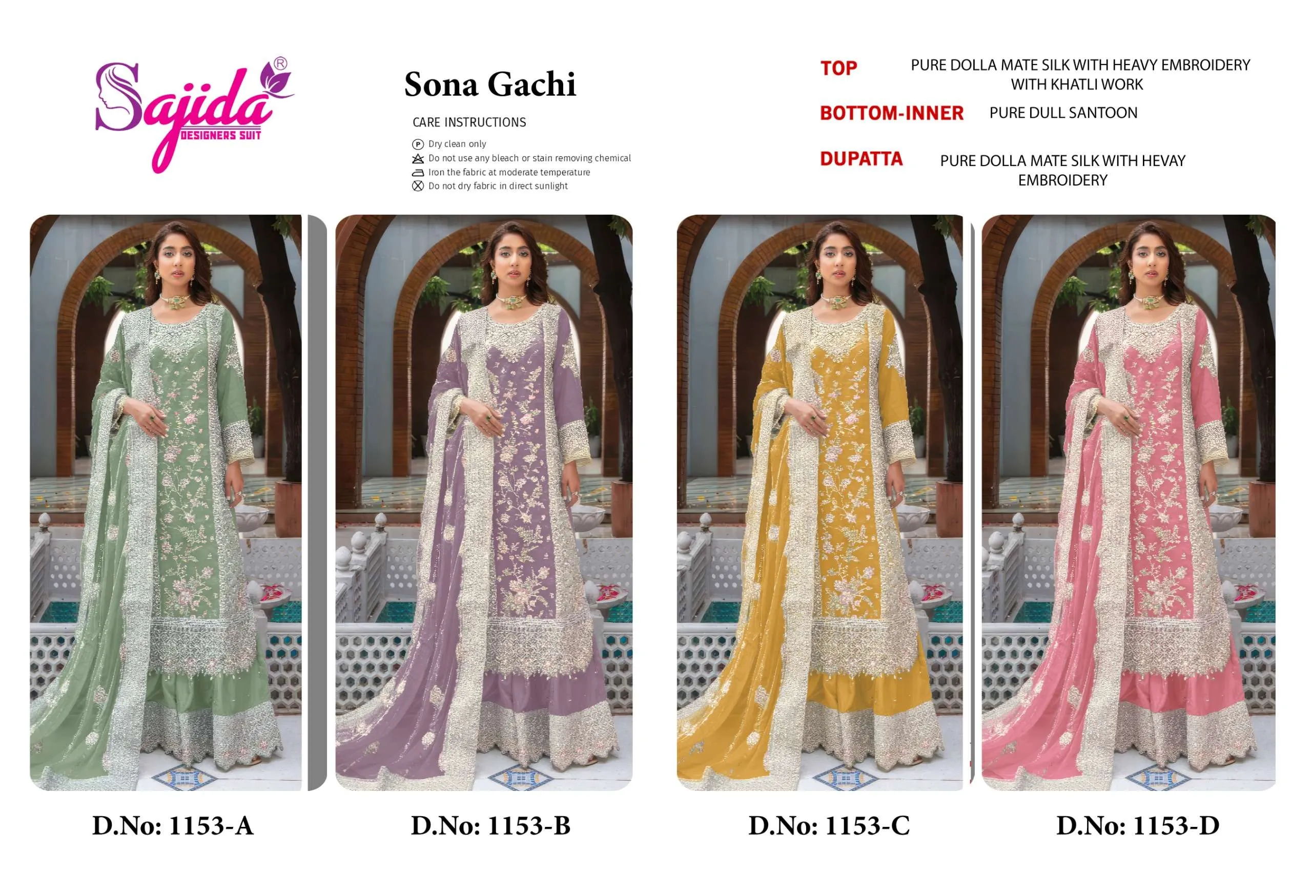 Sajida Sona Gachi Pakistani Suits