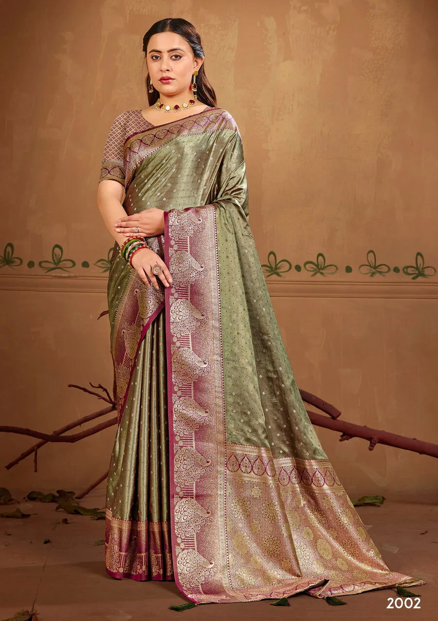 Saroj Vedika Satin Vol 2 Satin Silk Wedding Wear Saree Collection Sarees