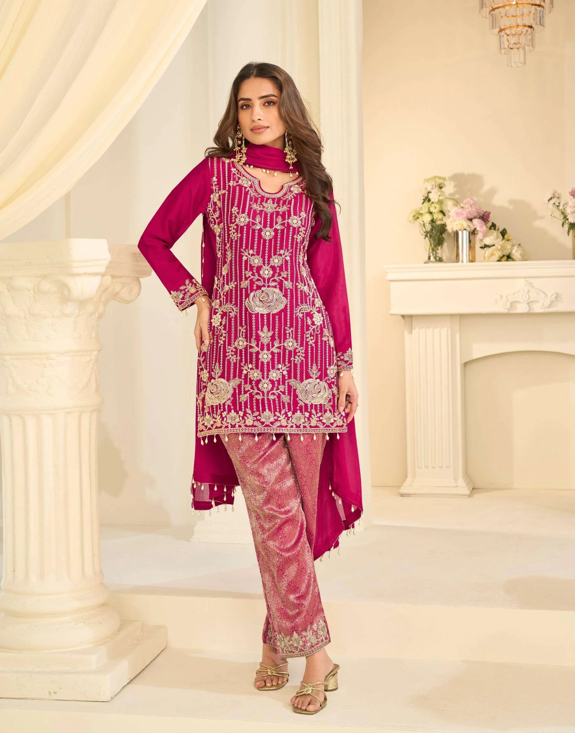Sayuri Designer Jacquard Beads Collection Readymade Suits