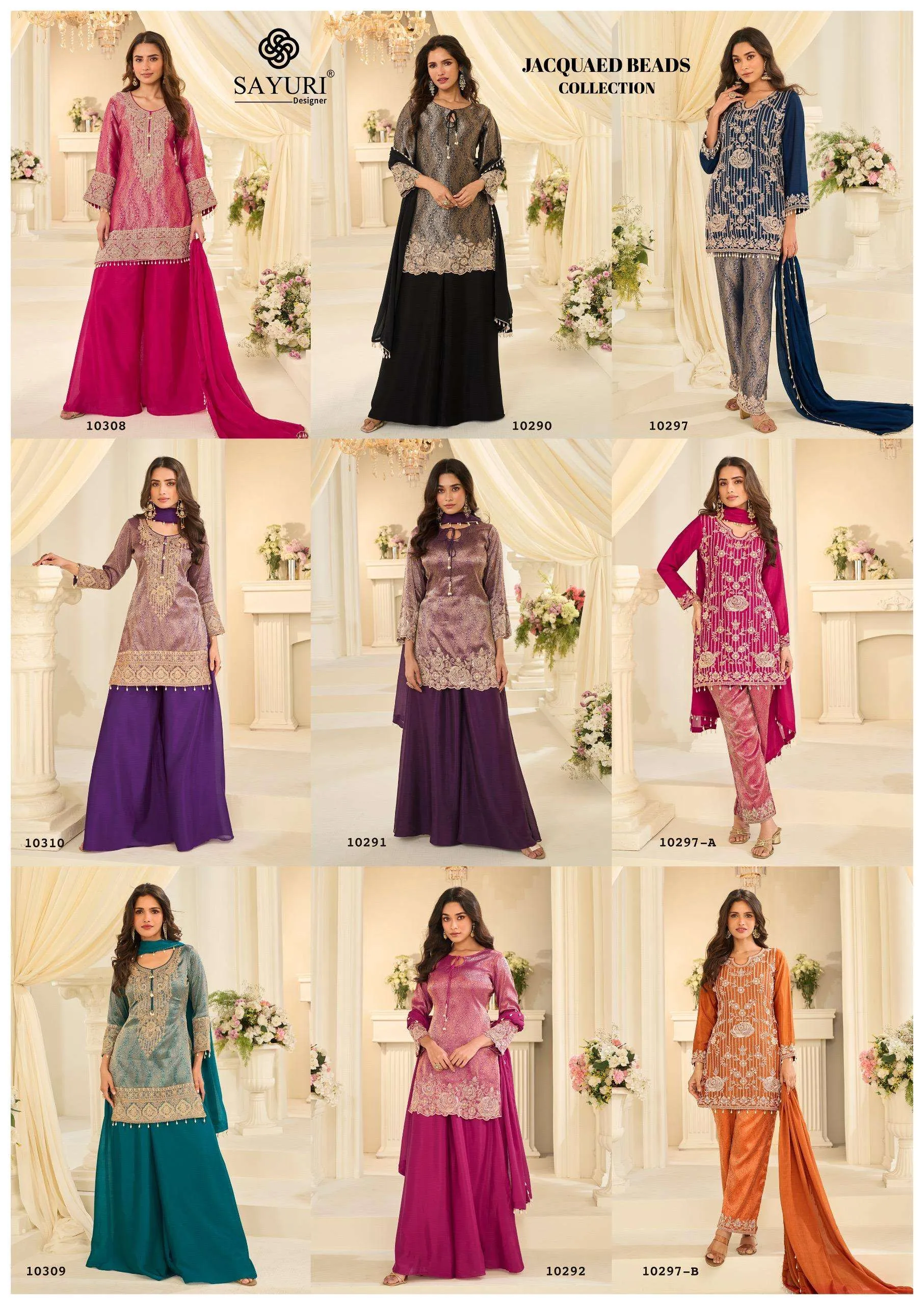 Sayuri Designer Jacquard Beads Collection Readymade Suits