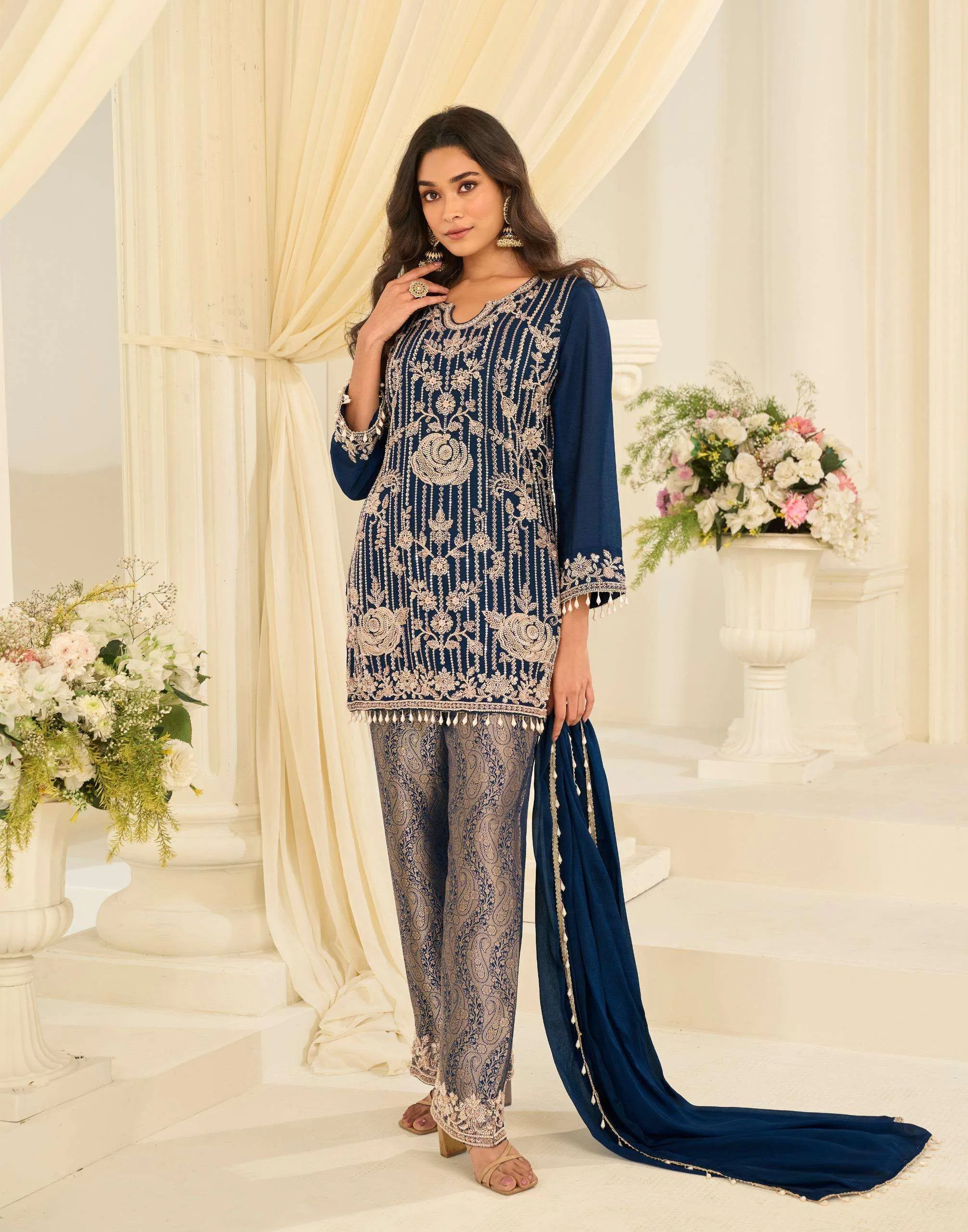 Sayuri Designer Jacquard Beads Collection Readymade Suits