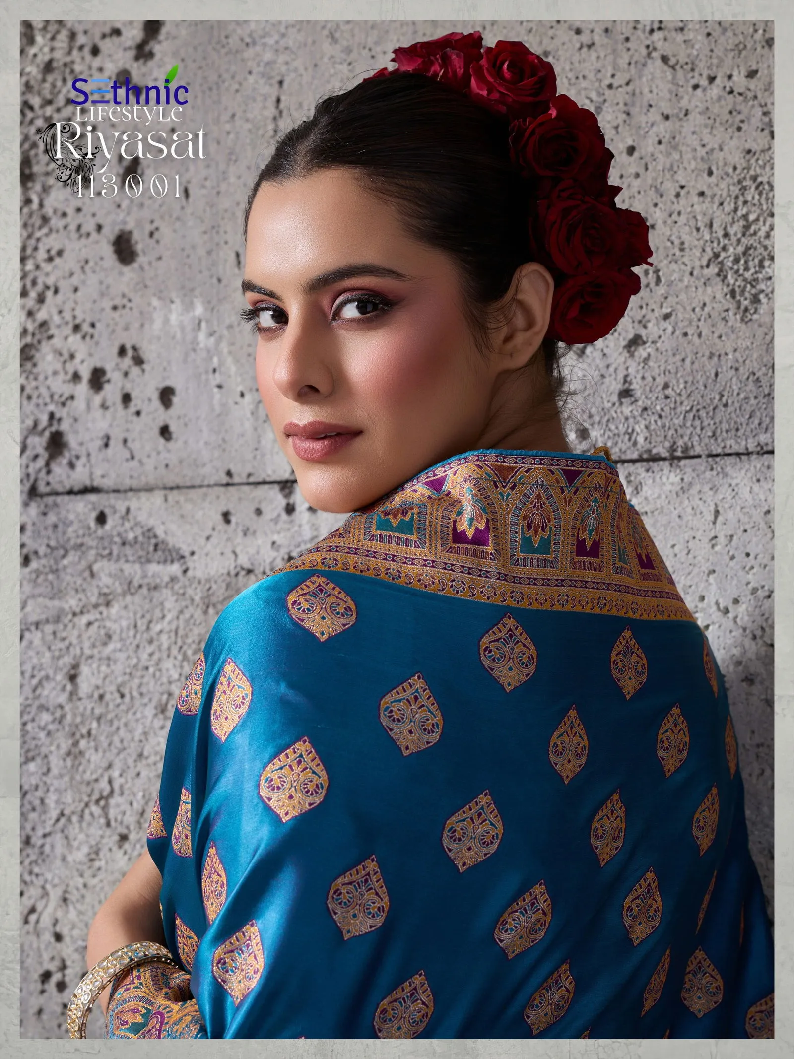 Sethnic Riyasat Makhmal Satin Silk Meenakari Traditional Wear Saree Collection Sarees