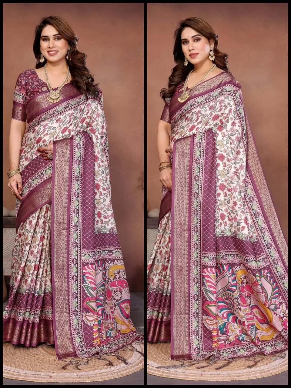 Shc Axita Vol 1 Premium Cotton Silk Kalamkari Printed Saree Collection Sarees
