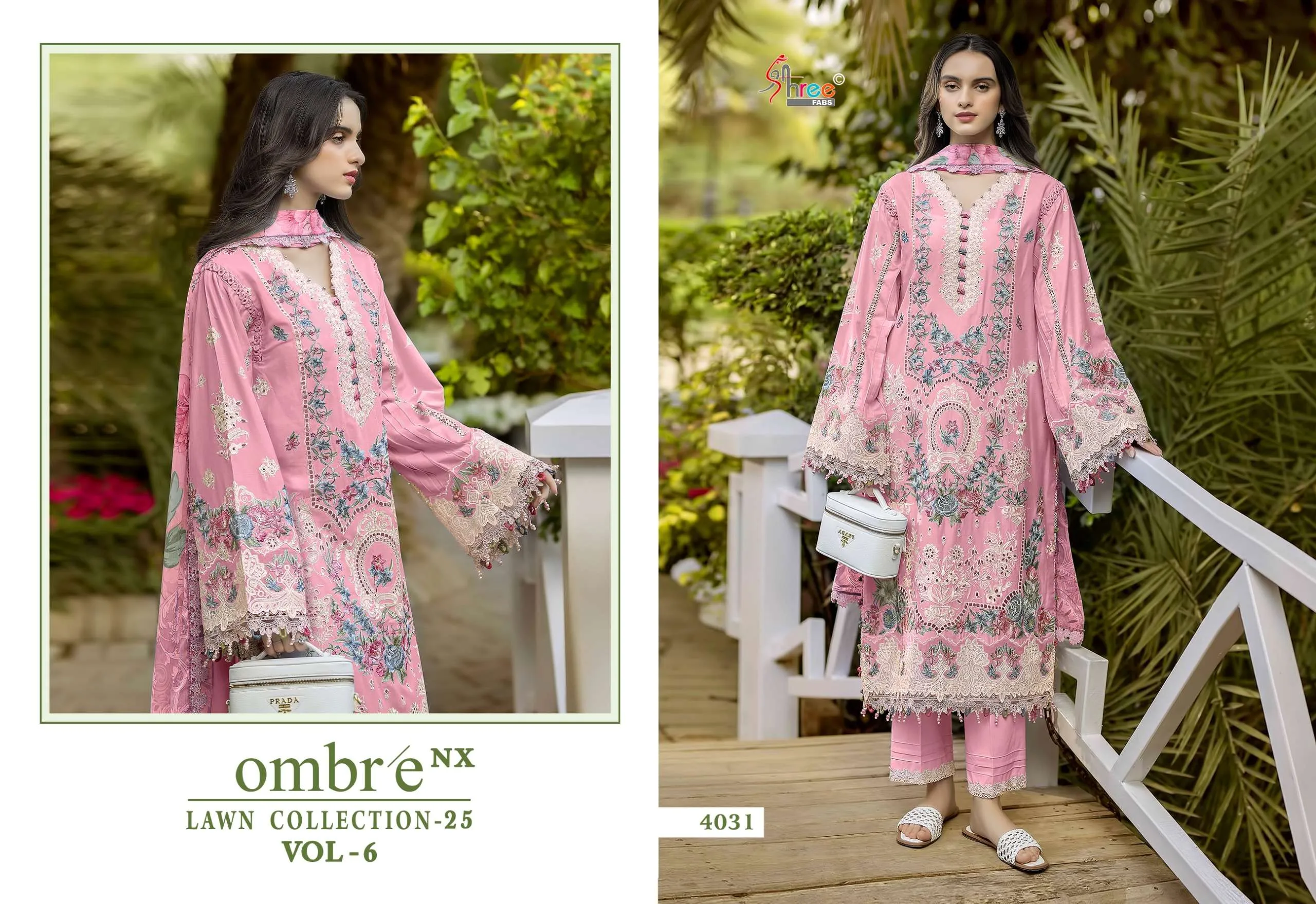Shree Fab Ombre Lawn Collection 25 Vol 6 Nx Pakistani Suits