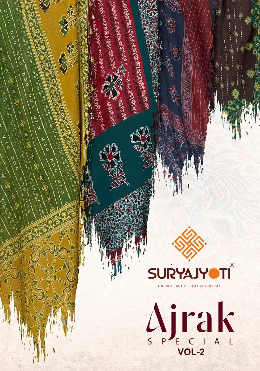 Suryajyoti Ajrak Special Vol 2 Unstitched Suits