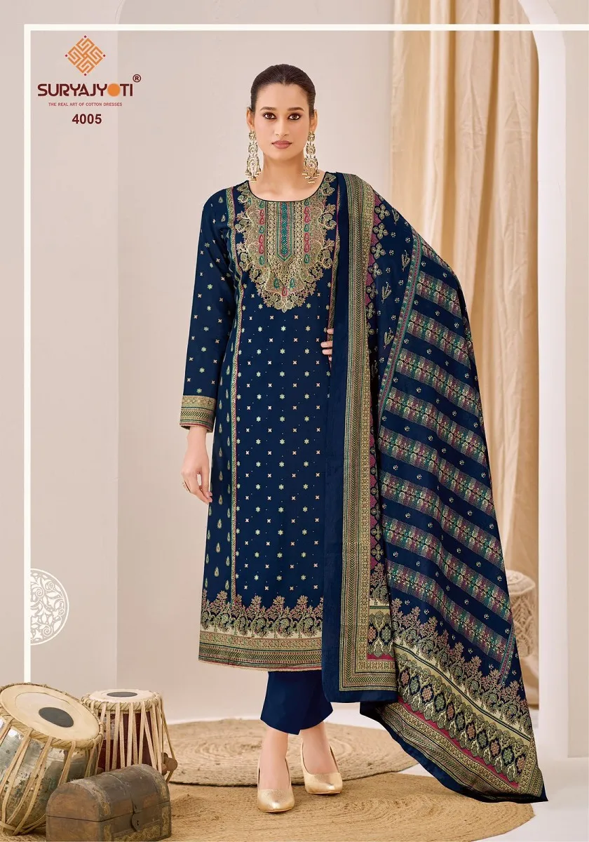 Suryajyoti Pallavi Advance Vol 4 Unstitched Suits