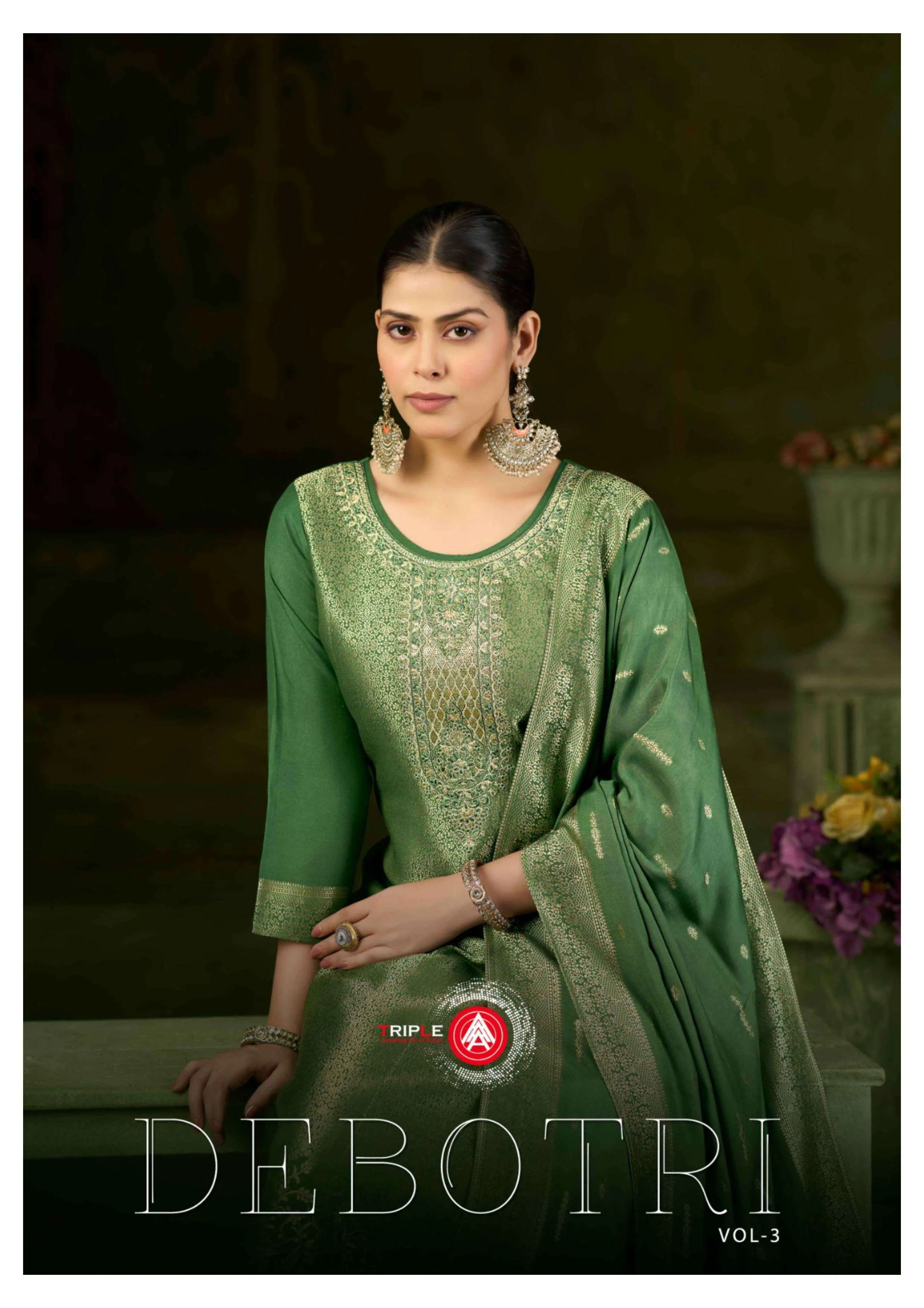 Triple Aaa Debotri Vol 3 Semi Stitched Suits