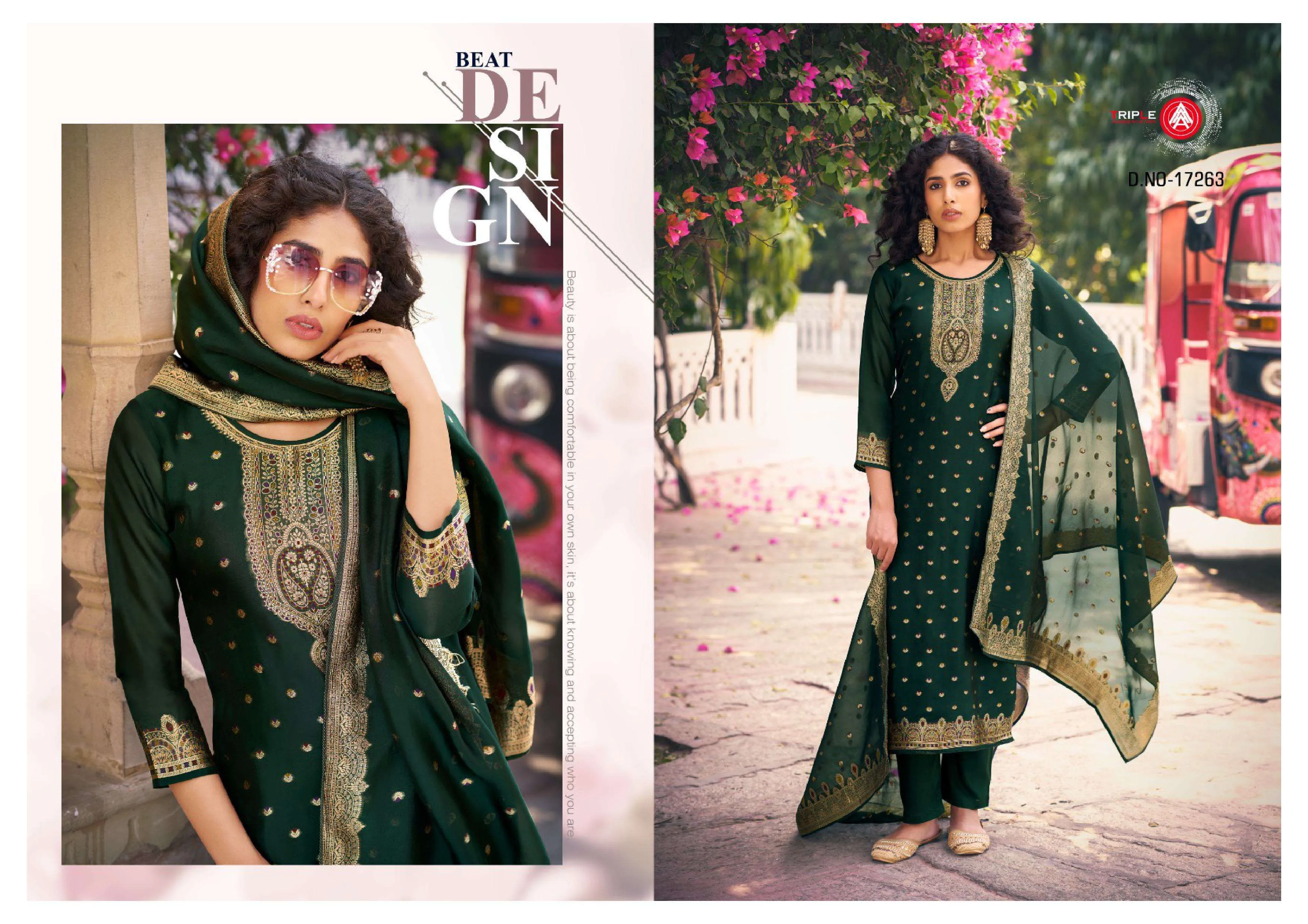 Triple Aaa Saptrang Vol 4 Semi Stitched Suits