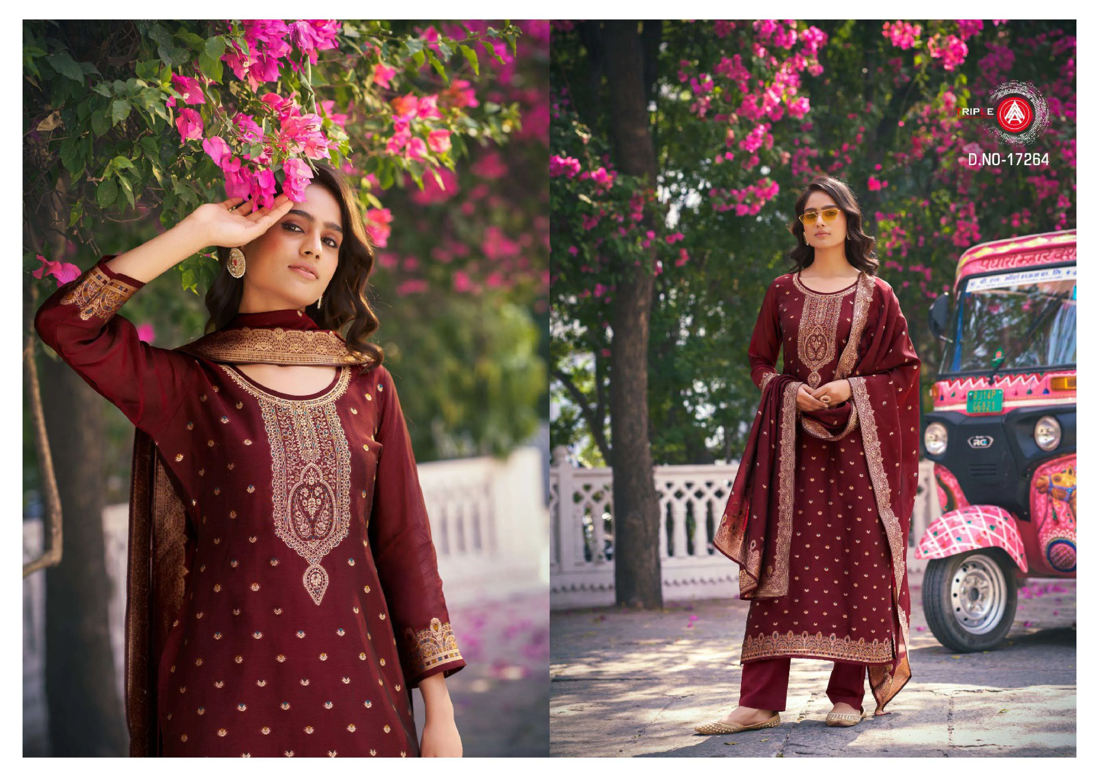 Triple Aaa Saptrang Vol 4 Semi Stitched Suits