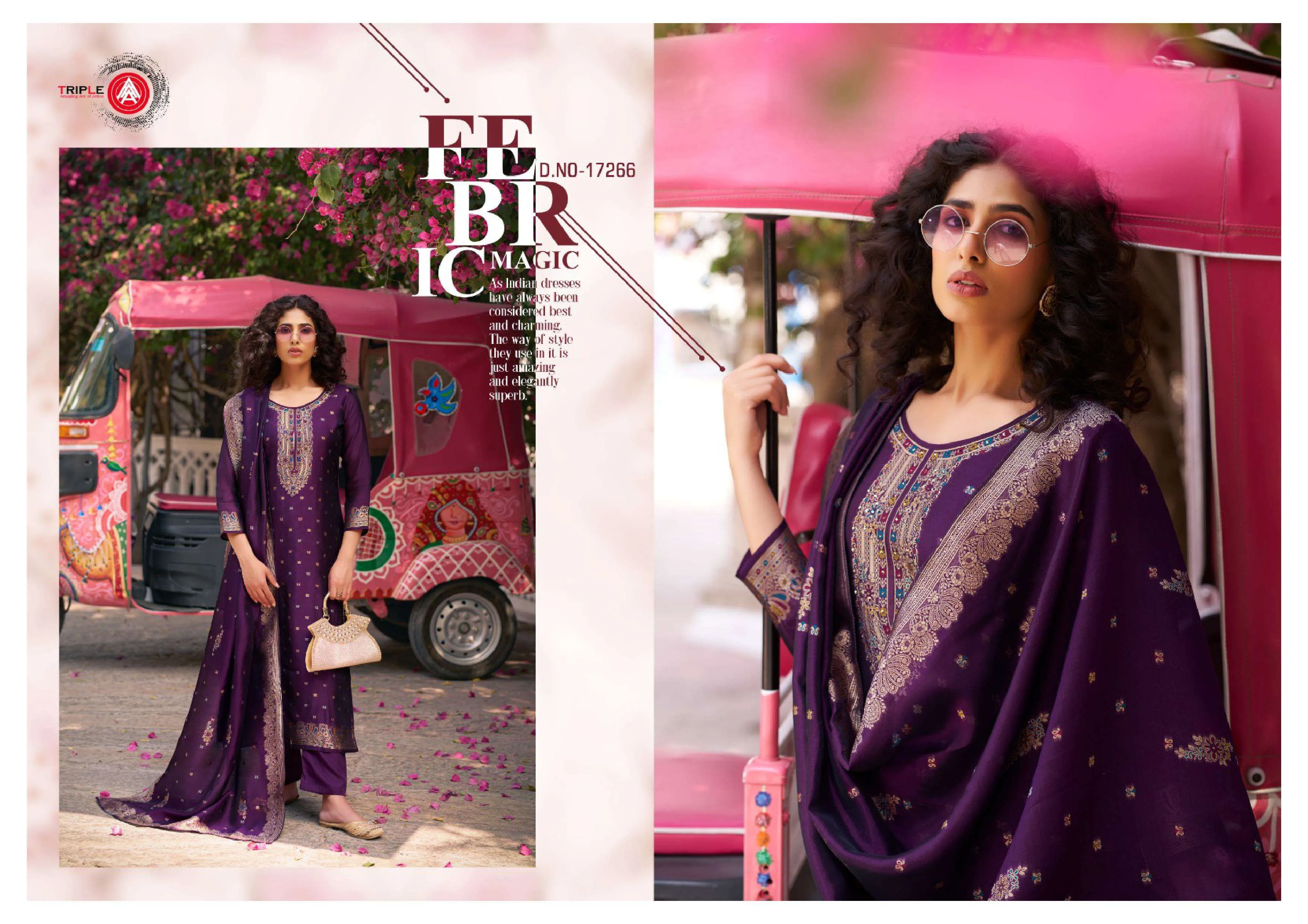 Triple Aaa Saptrang Vol 4 Semi Stitched Suits