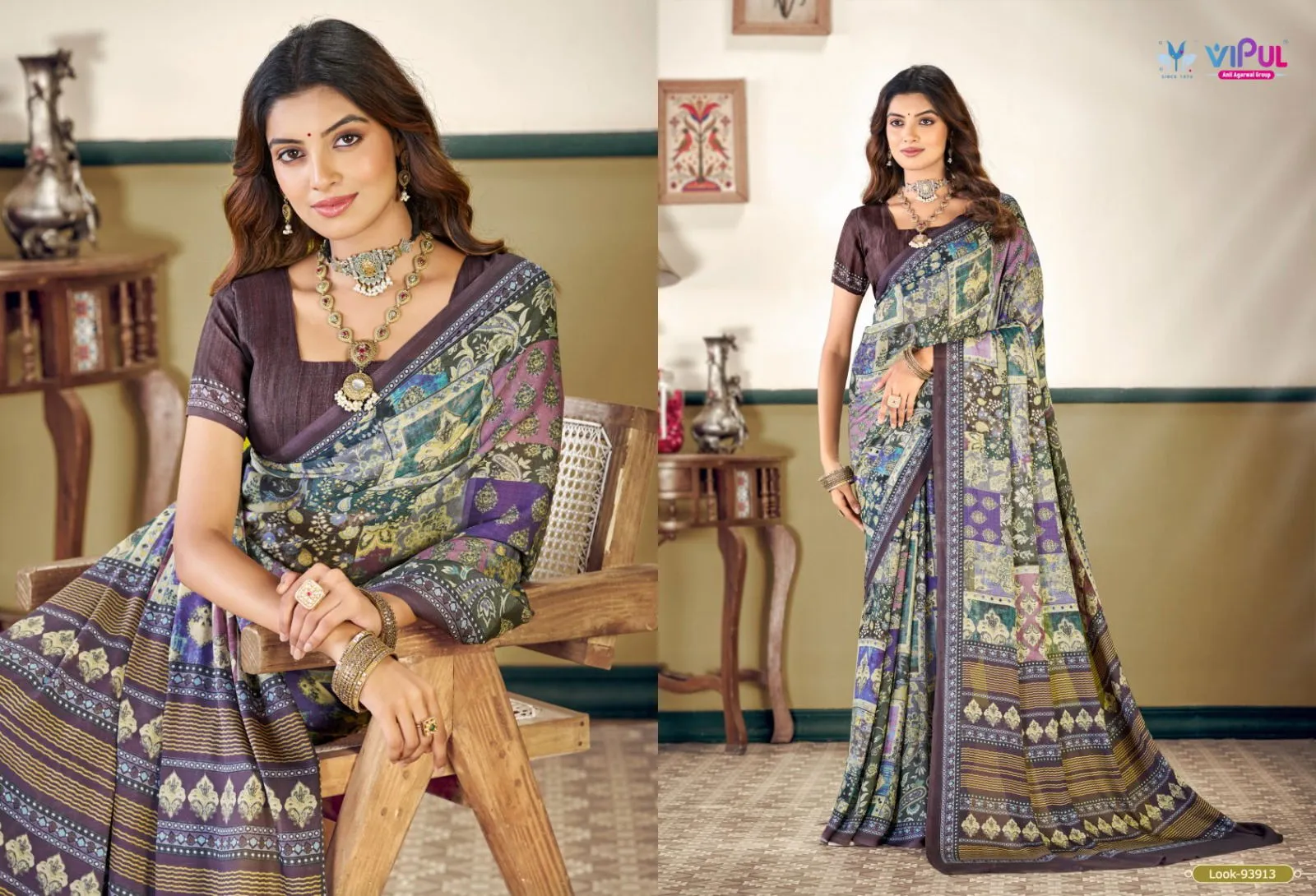 Vipul Antique Royal Vol 27 Silk Printed Traditional Wear Saree Collection Sarees