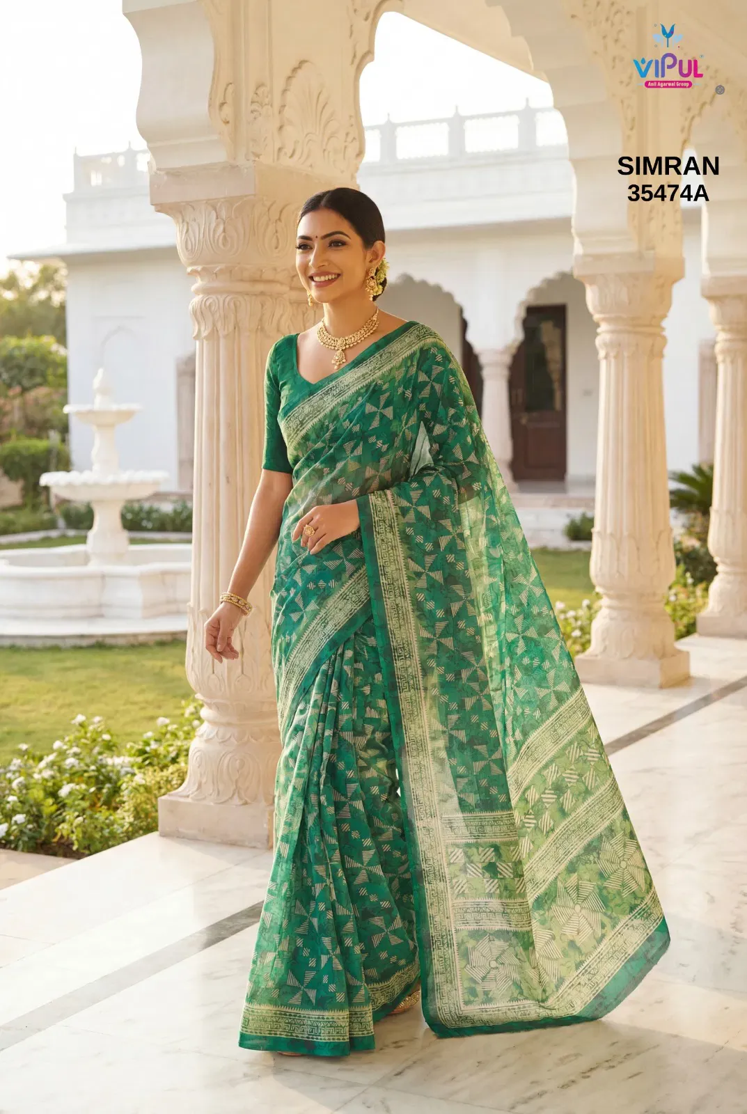 Vipul Simran 35474 a to D Georgette Casual Wear Saree Collection Sarees