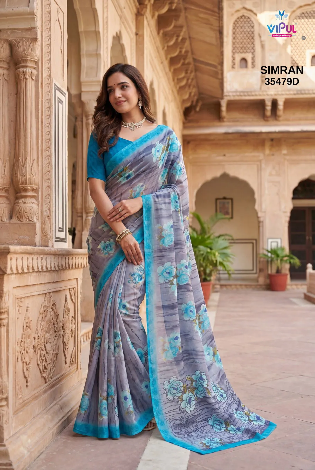 Vipul Simran 35479 a to D Georgette Casual Wear Saree Collection Sarees