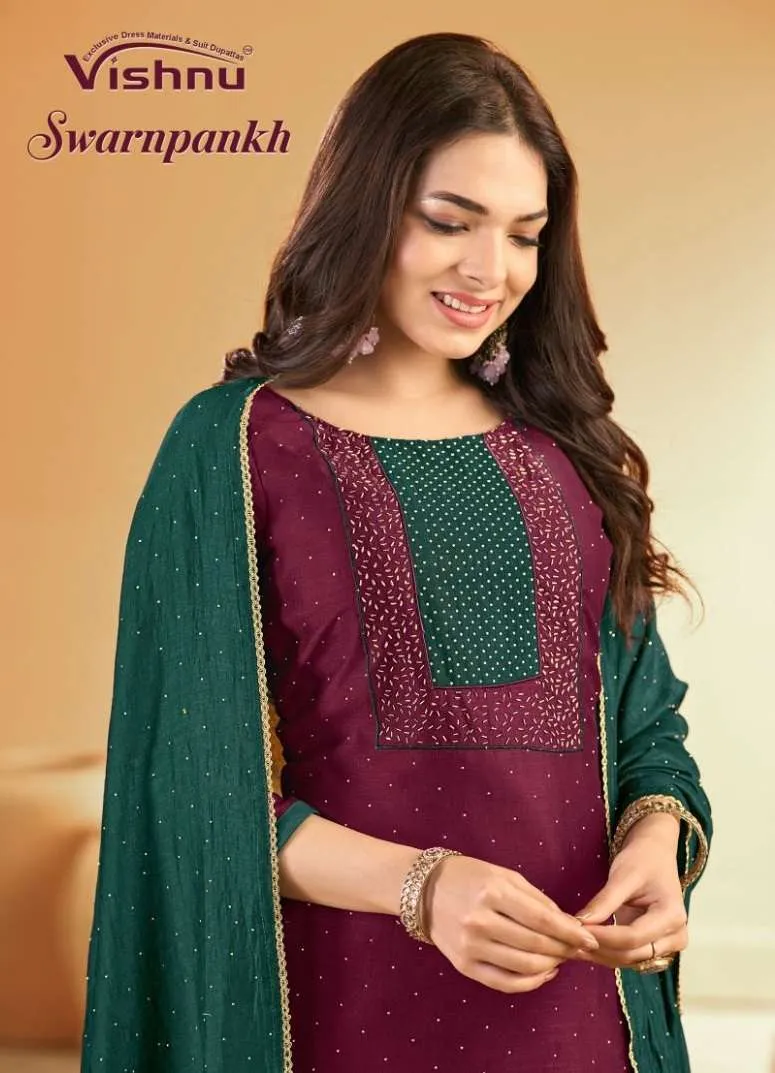 Vishnu Impex Swarnpankh Semi Stitched Suits
