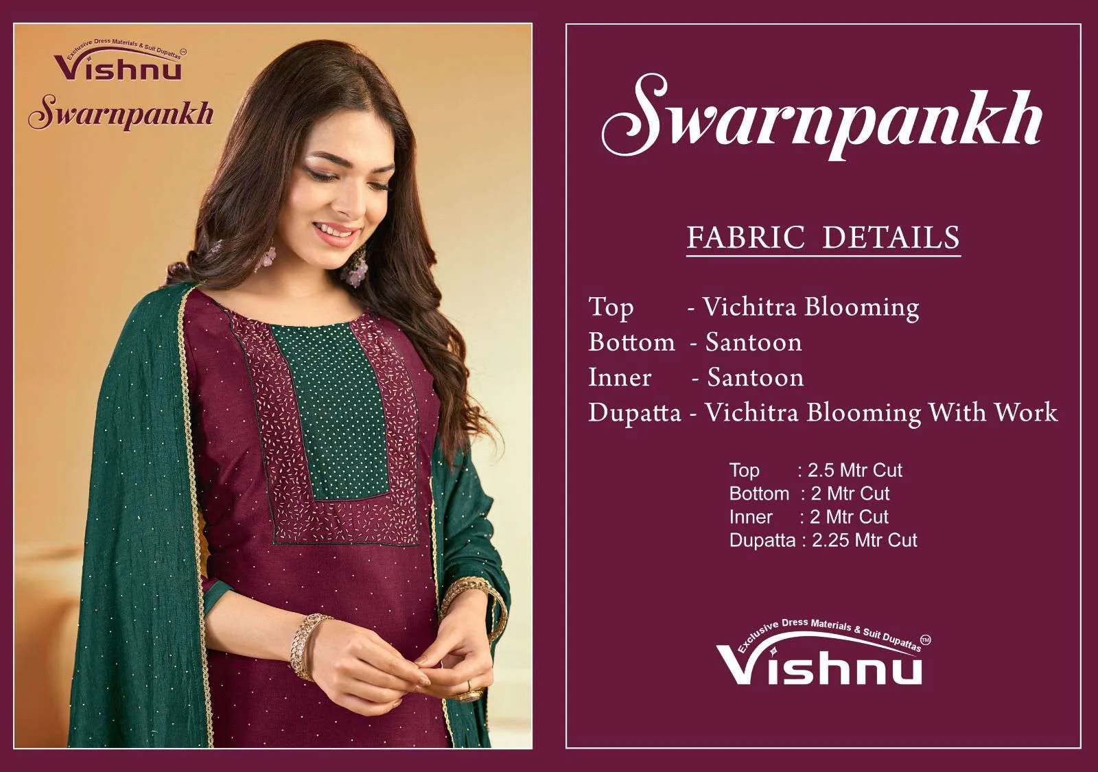 Vishnu Impex Swarnpankh Semi Stitched Suits