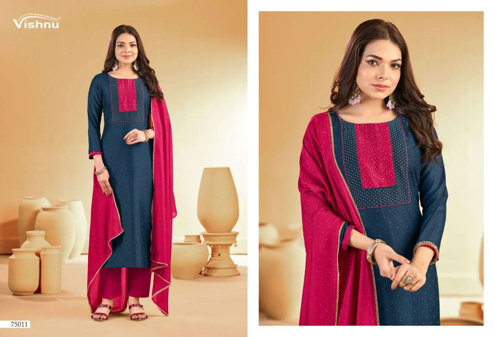 Vishnu Impex Swarnpankh Semi Stitched Suits