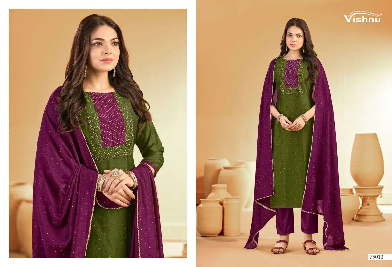 Vishnu Impex Swarnpankh Semi Stitched Suits