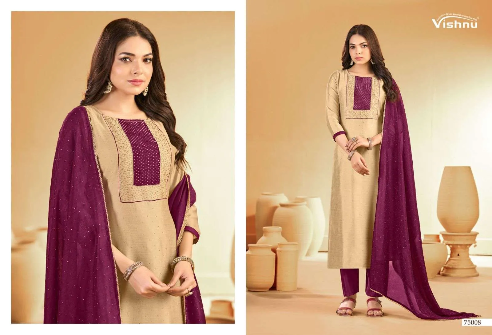 Vishnu Impex Swarnpankh Semi Stitched Suits