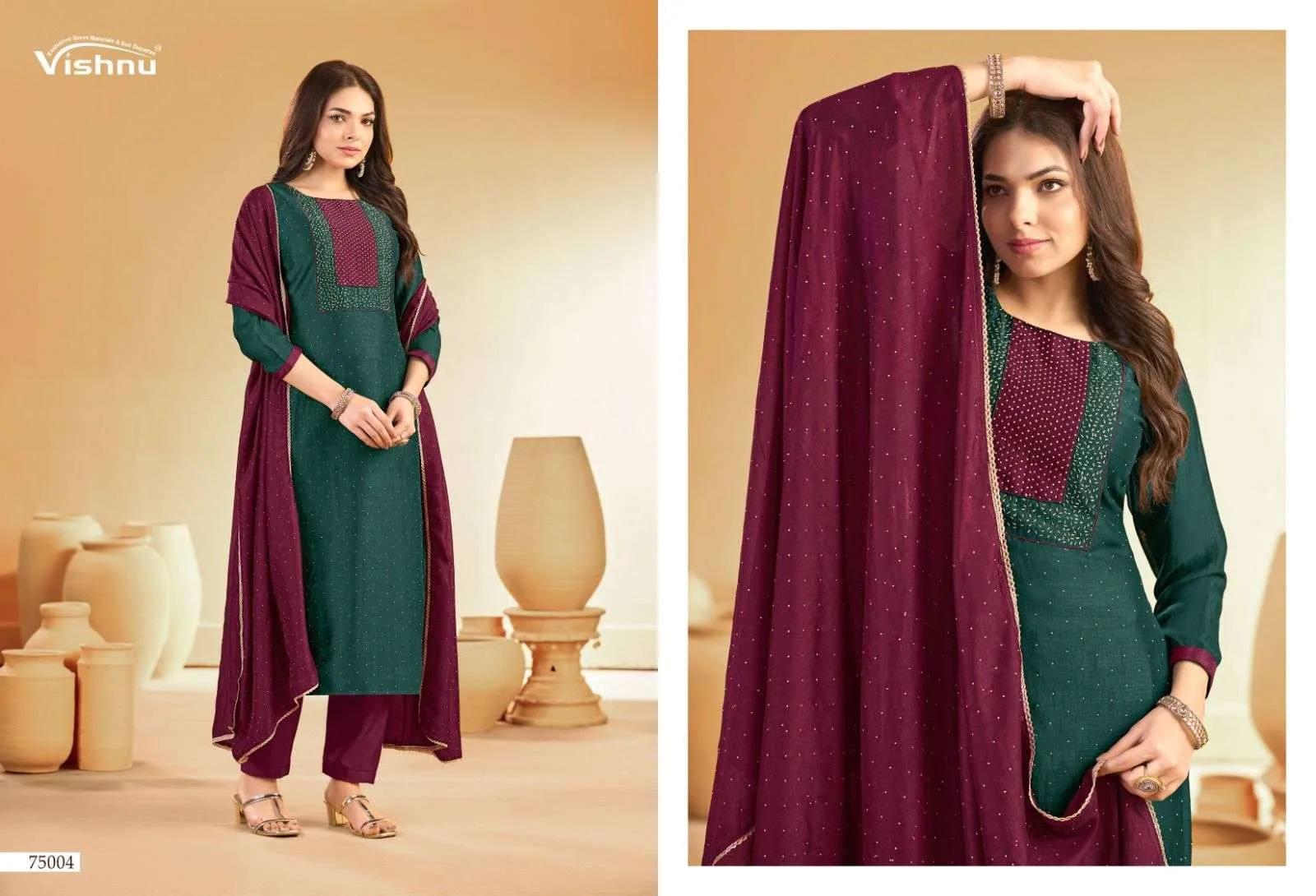 Vishnu Impex Swarnpankh Semi Stitched Suits