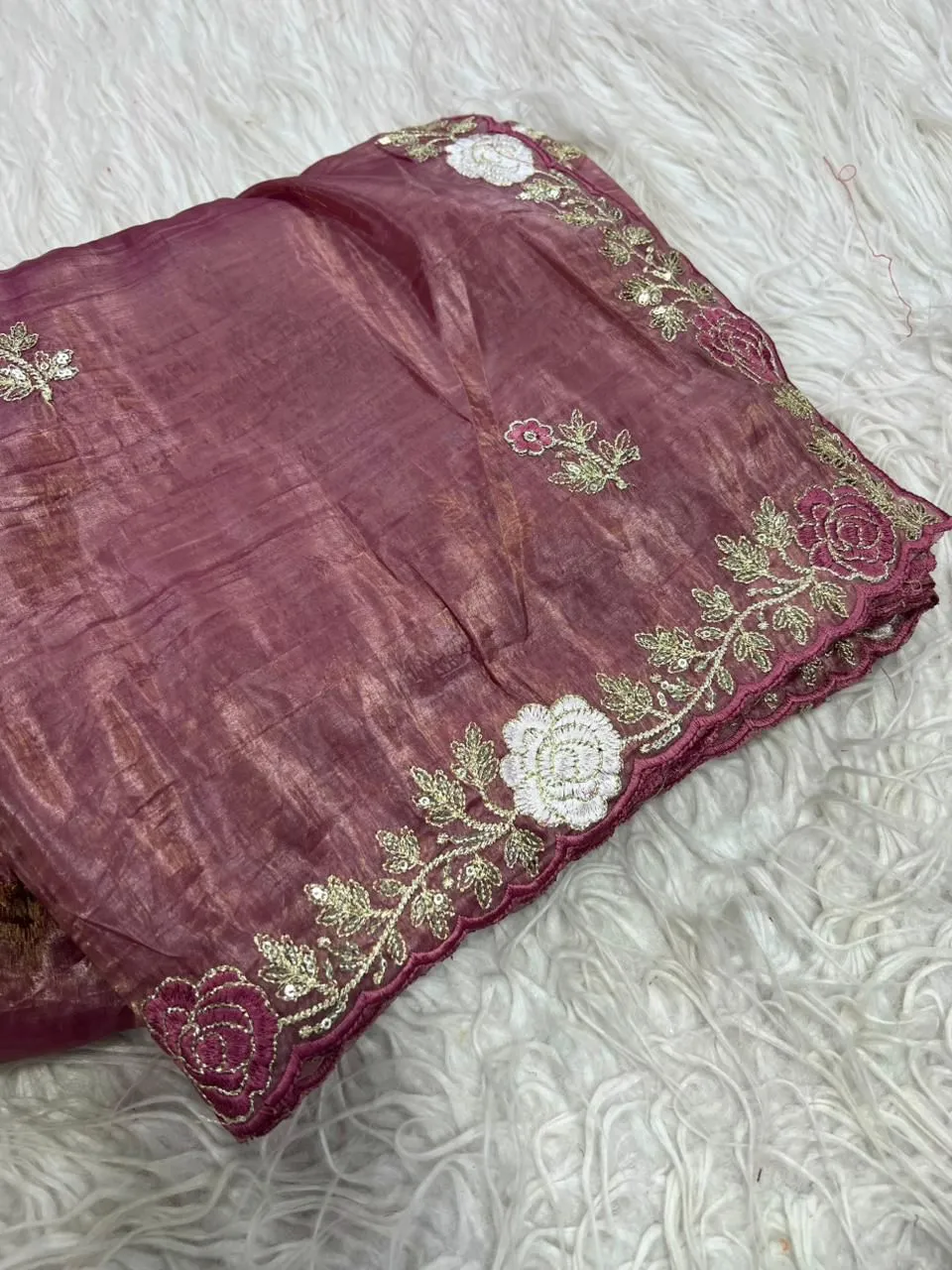 Vt 811 T Gold Crush Embroidery with Multi Threaded Designer Saree Collection Sarees