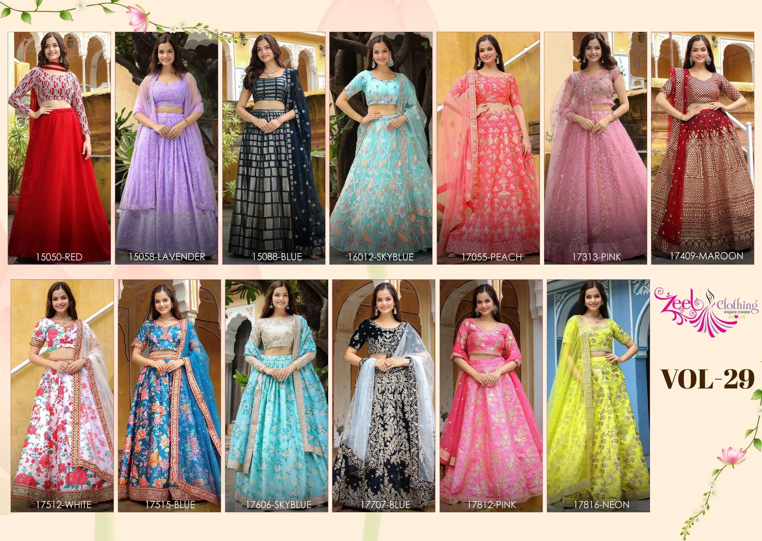 Zeel Clothing Lehenga Choli Vol 29 Semi Stitched Suits