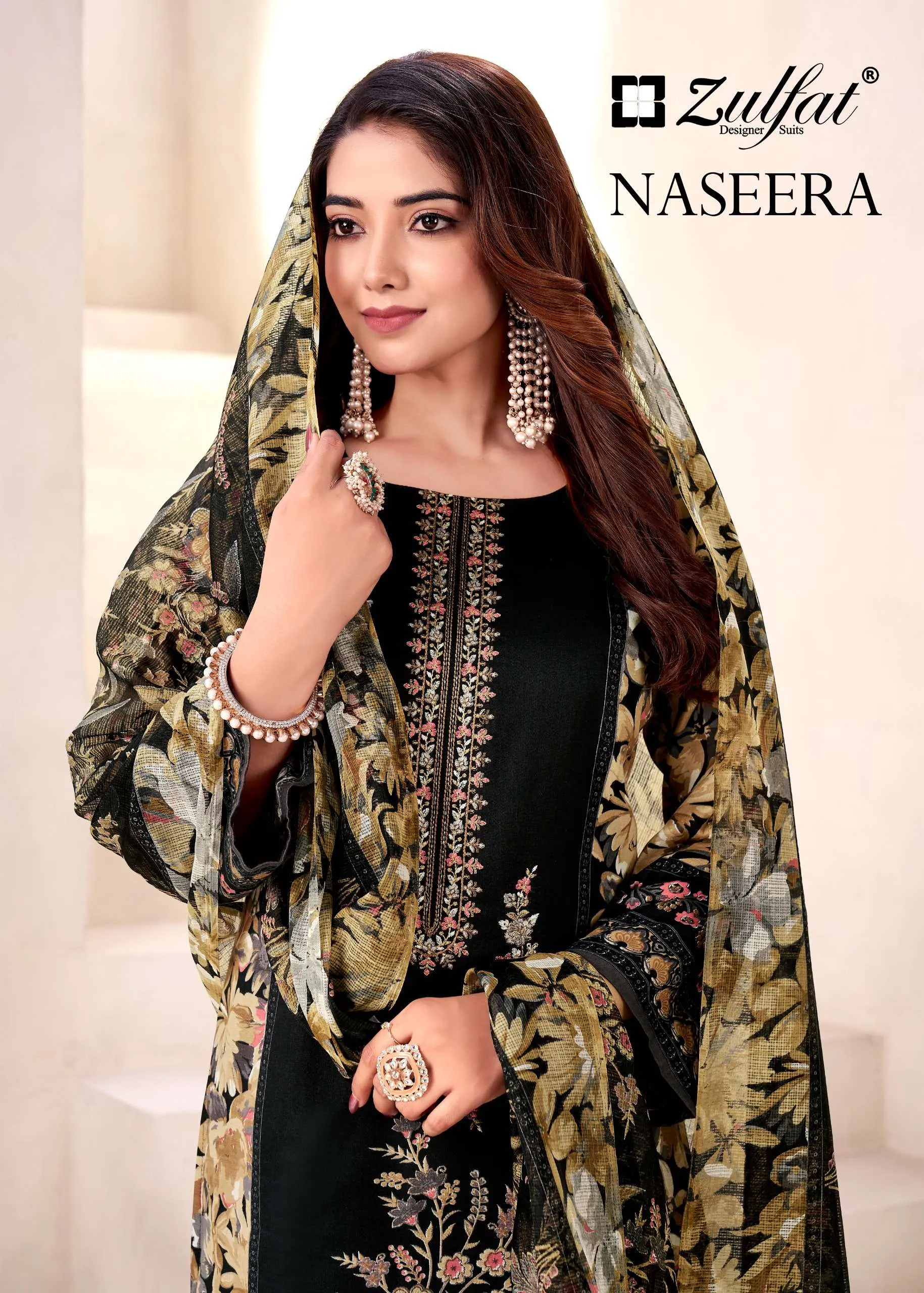 Zulfat Designer Suits Naseera Semi Stitched Suits