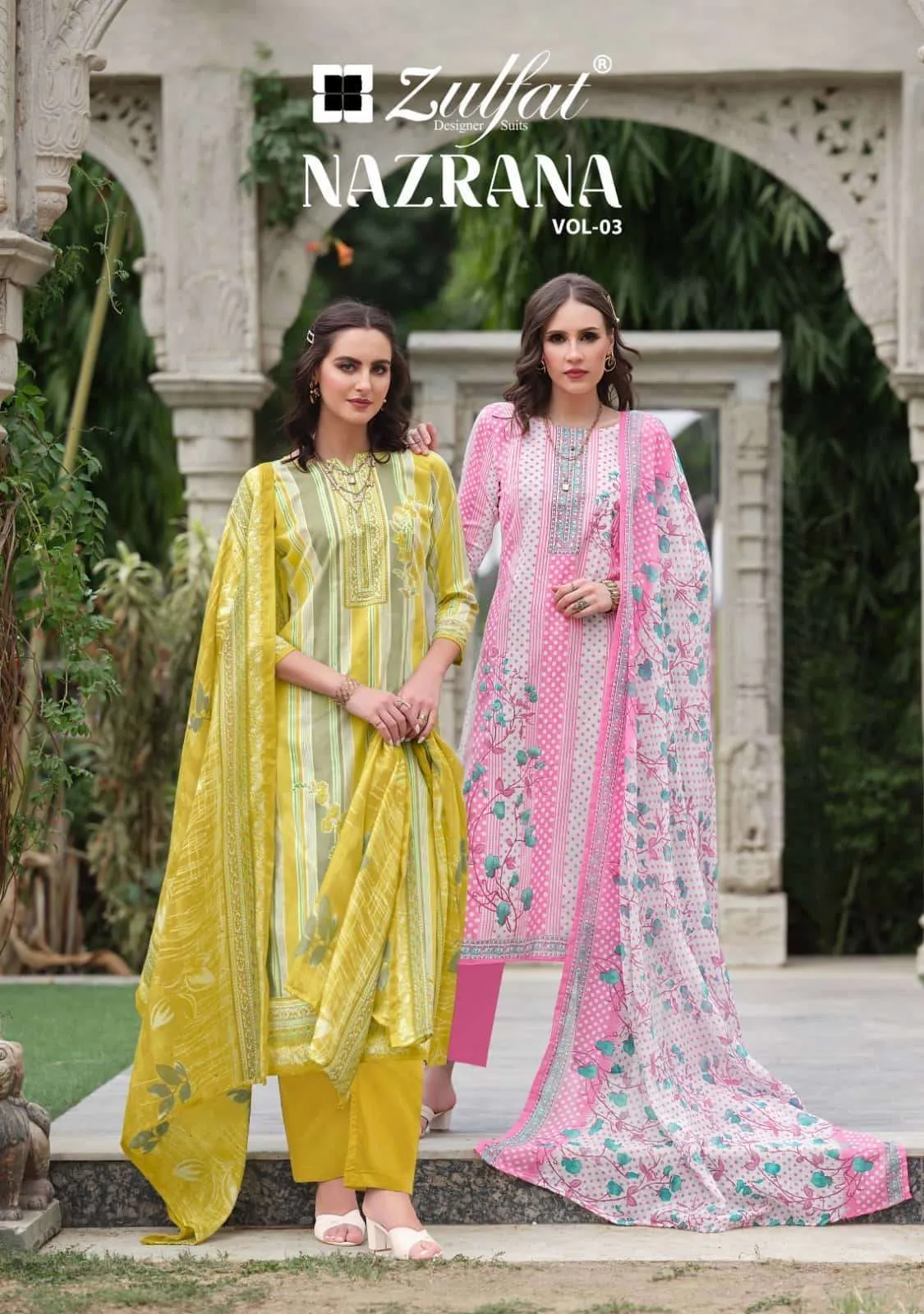 Zulfat Designer Suits Nazrana Vol 3 Unstitched Suits