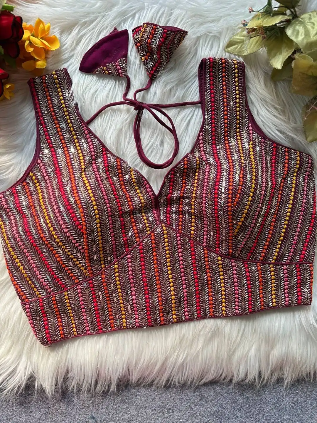 Ruhi Vol 184 Multi Thread Embroidery Readymade Blouse