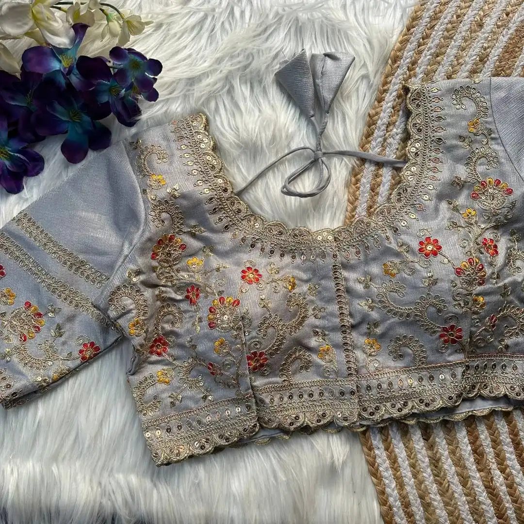 Ruhi Vol 190 Gold Zari Sequence Work Bridal Readymade Blouse