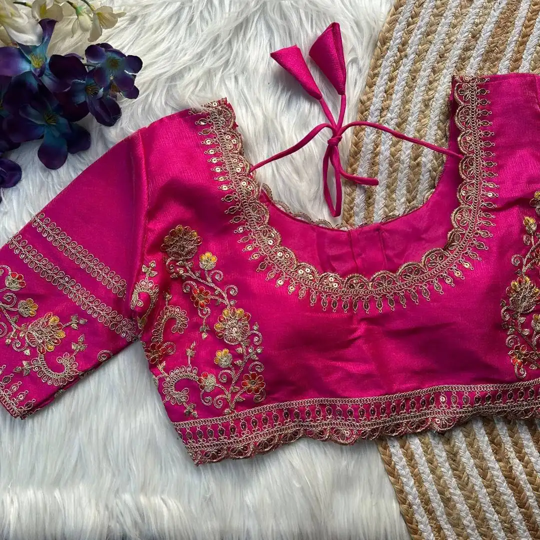 Ruhi Vol 190 Gold Zari Sequence Work Bridal Readymade Blouse