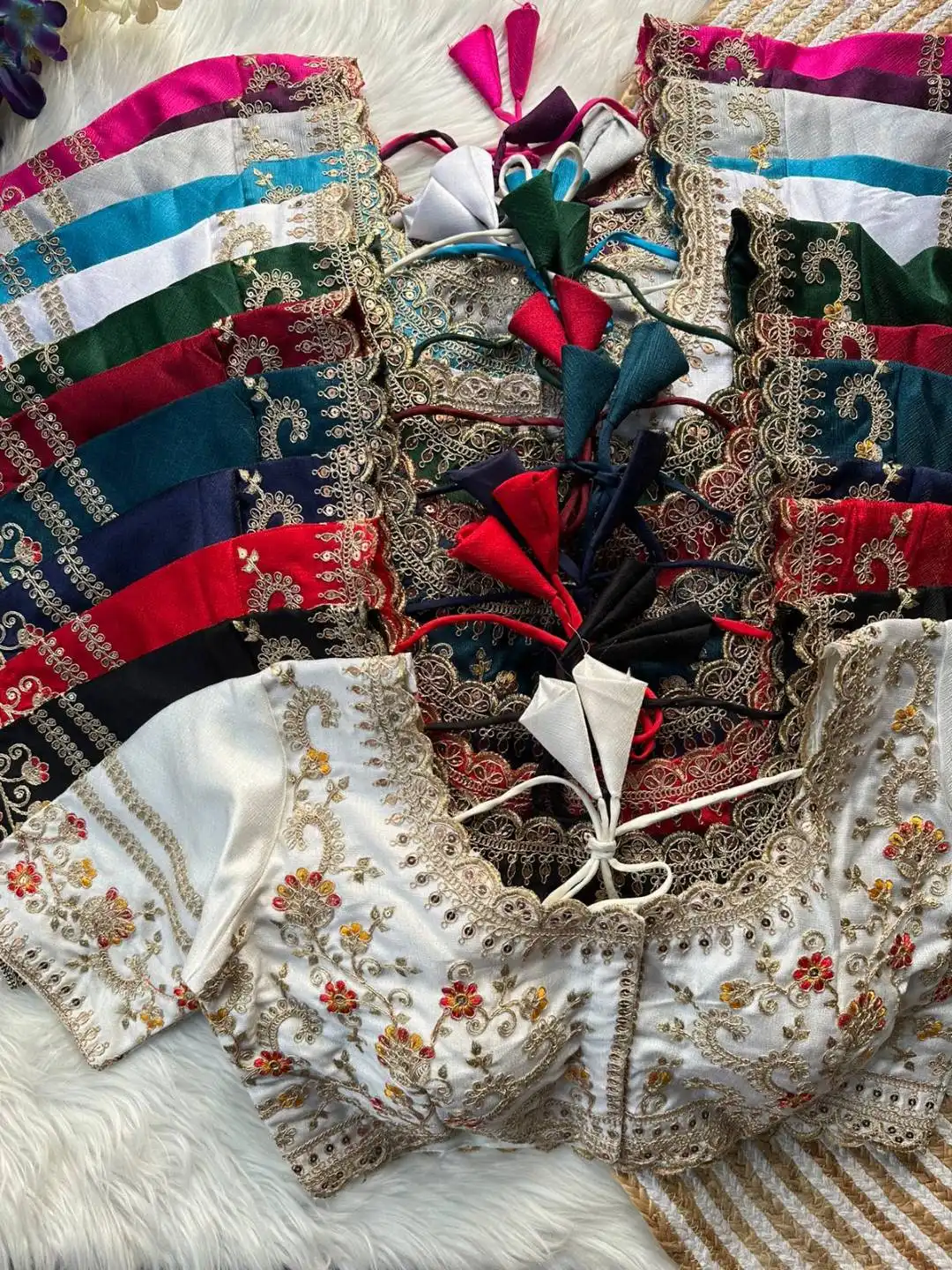 Ruhi Vol 190 Gold Zari Sequence Work Bridal Readymade Blouse