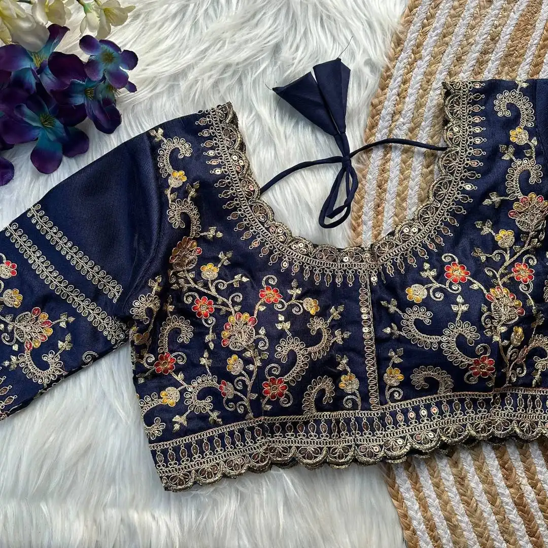 Ruhi Vol 190 Gold Zari Sequence Work Bridal Readymade Blouse