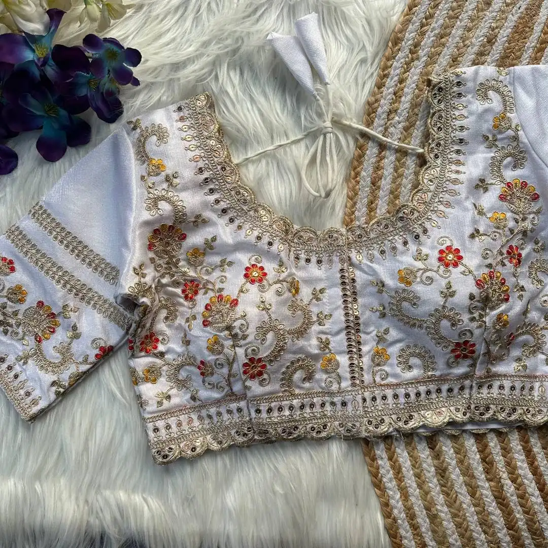 Ruhi Vol 190 Gold Zari Sequence Work Bridal Readymade Blouse