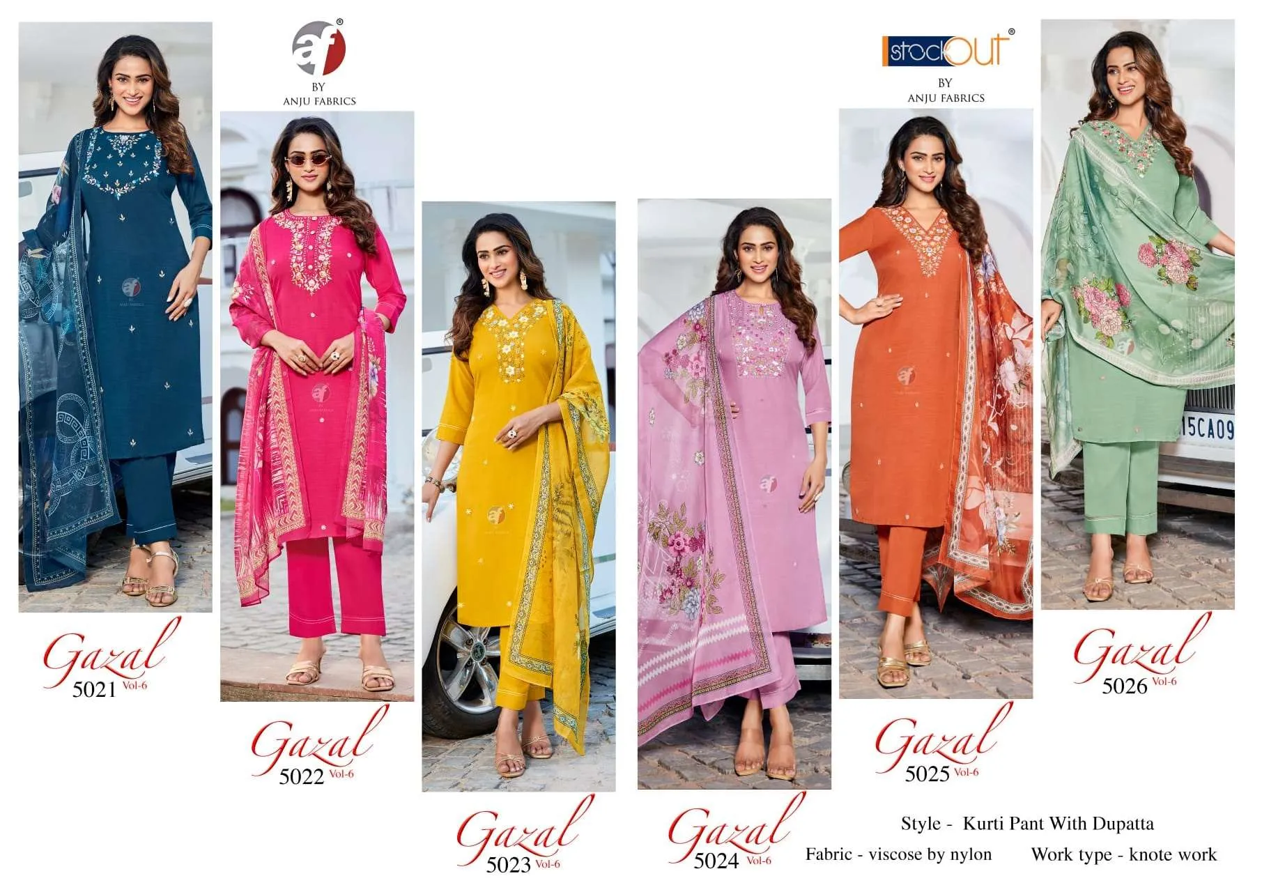 Anju Fashion Gazal Vol 6 Readymade Suits