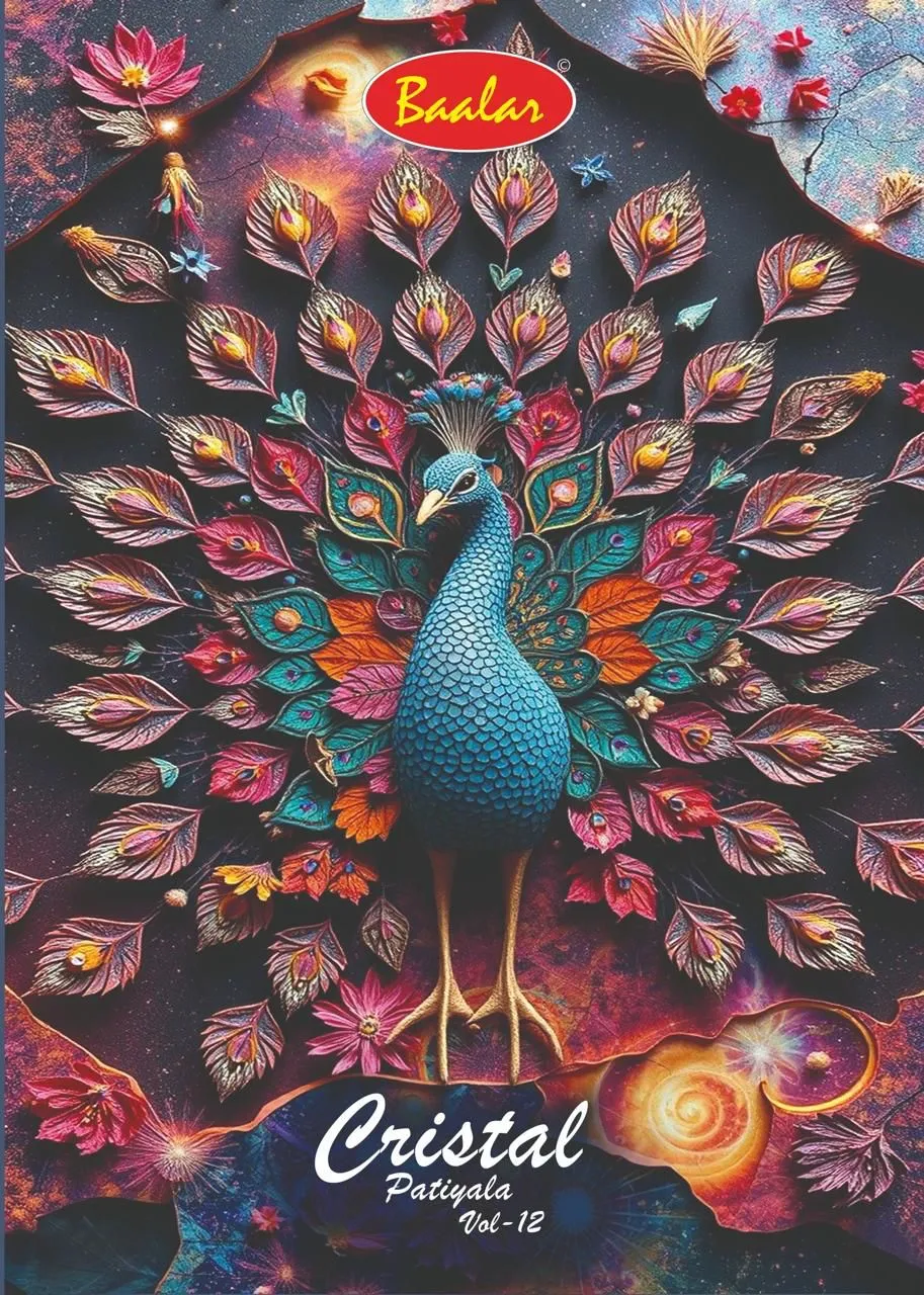 Baalar Crystal Patiyala Vol 12 Unstitched Suits