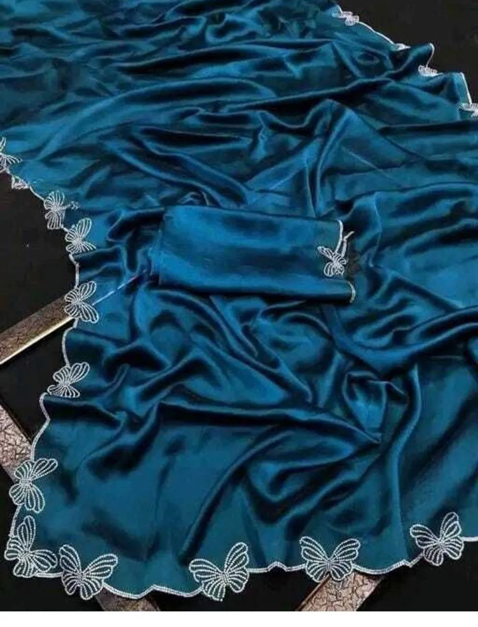 Butterfly Chanderi Silk Embroidered Beautiful Saree Collection Sarees